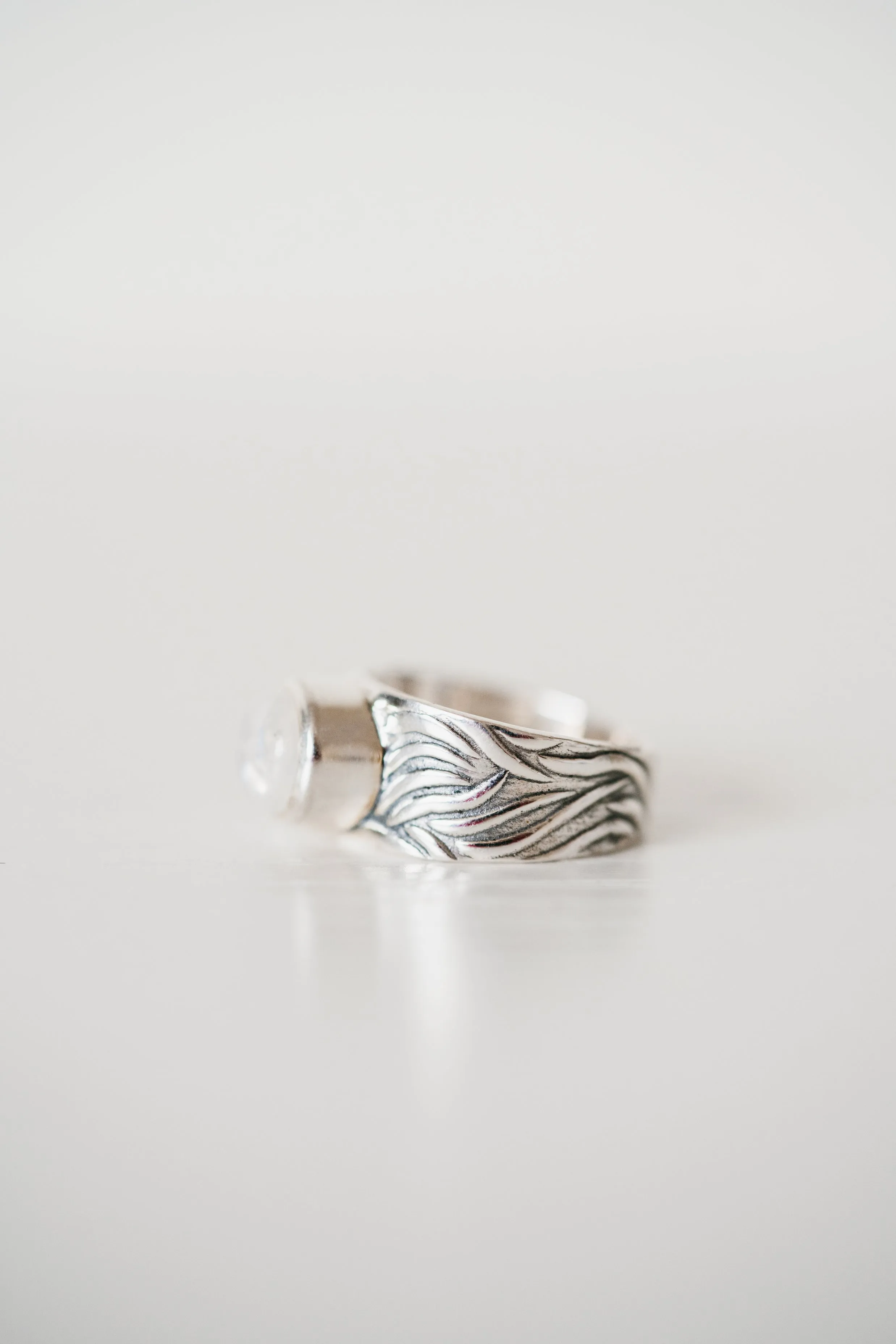 Carly Ring | Rainbow Moonstone sold by Goldie Lew product image thumbnail 3