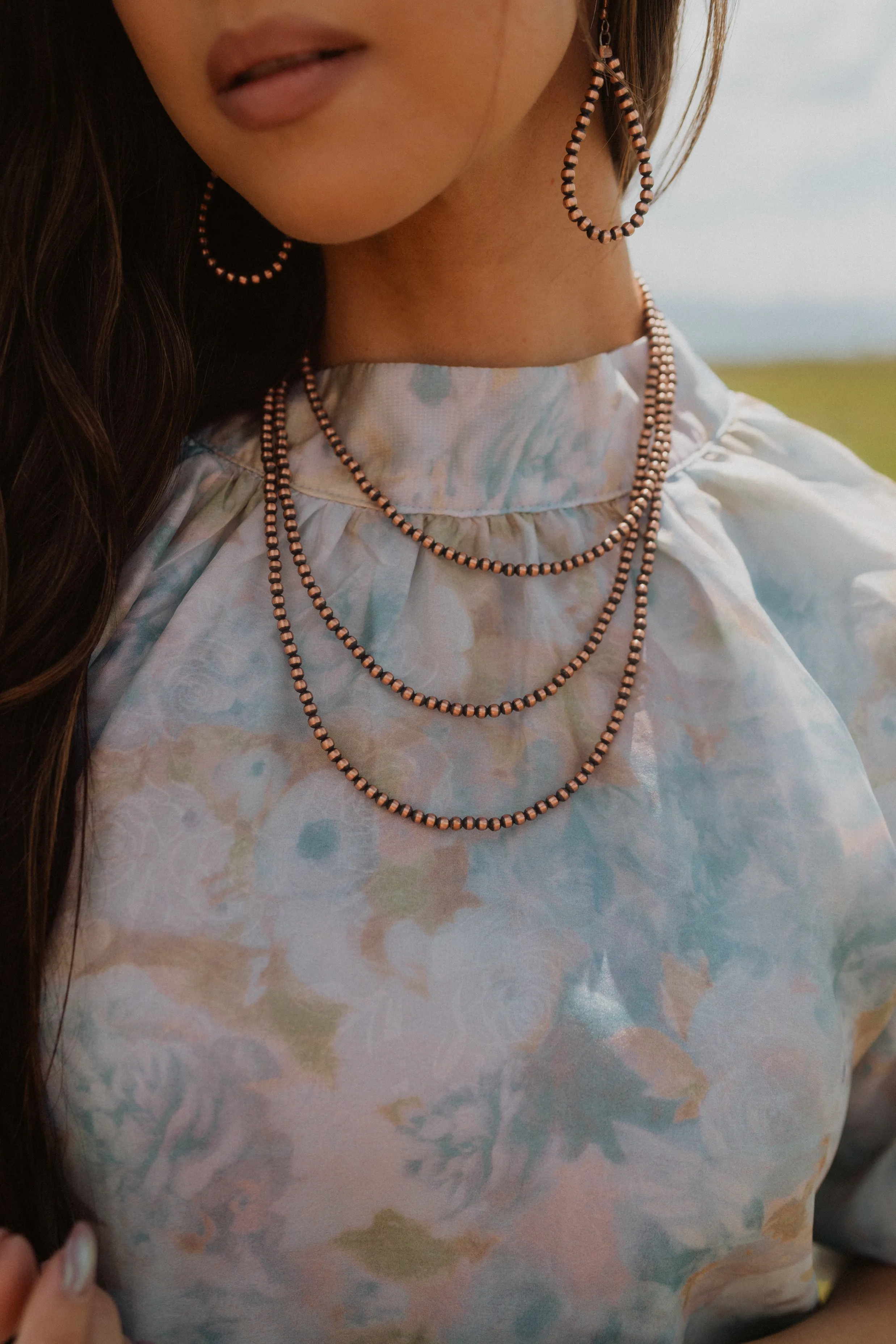 Copper Myla Necklace | 60 inch | 5 mm sold by Goldie Lew