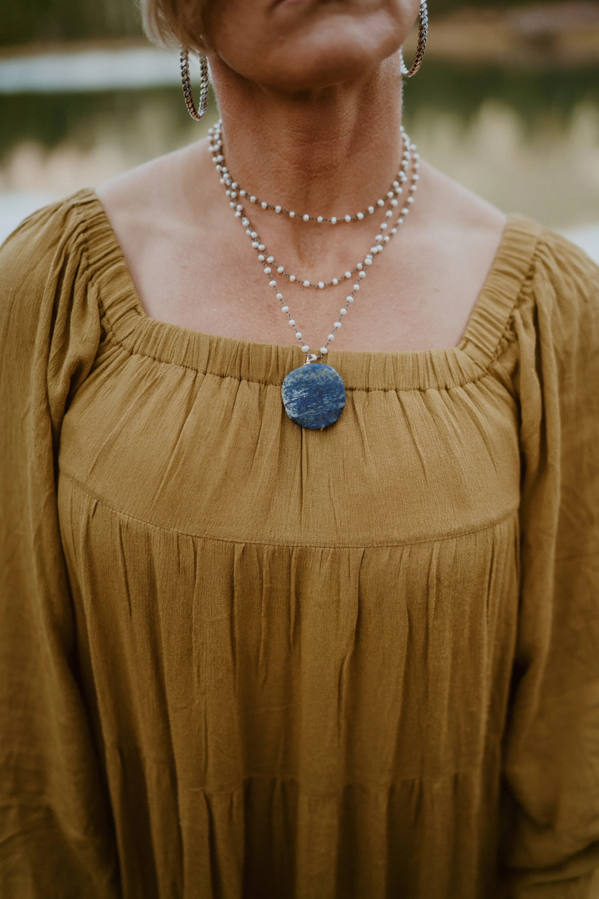 Mallory Necklace | Blue sold by Goldie Lew