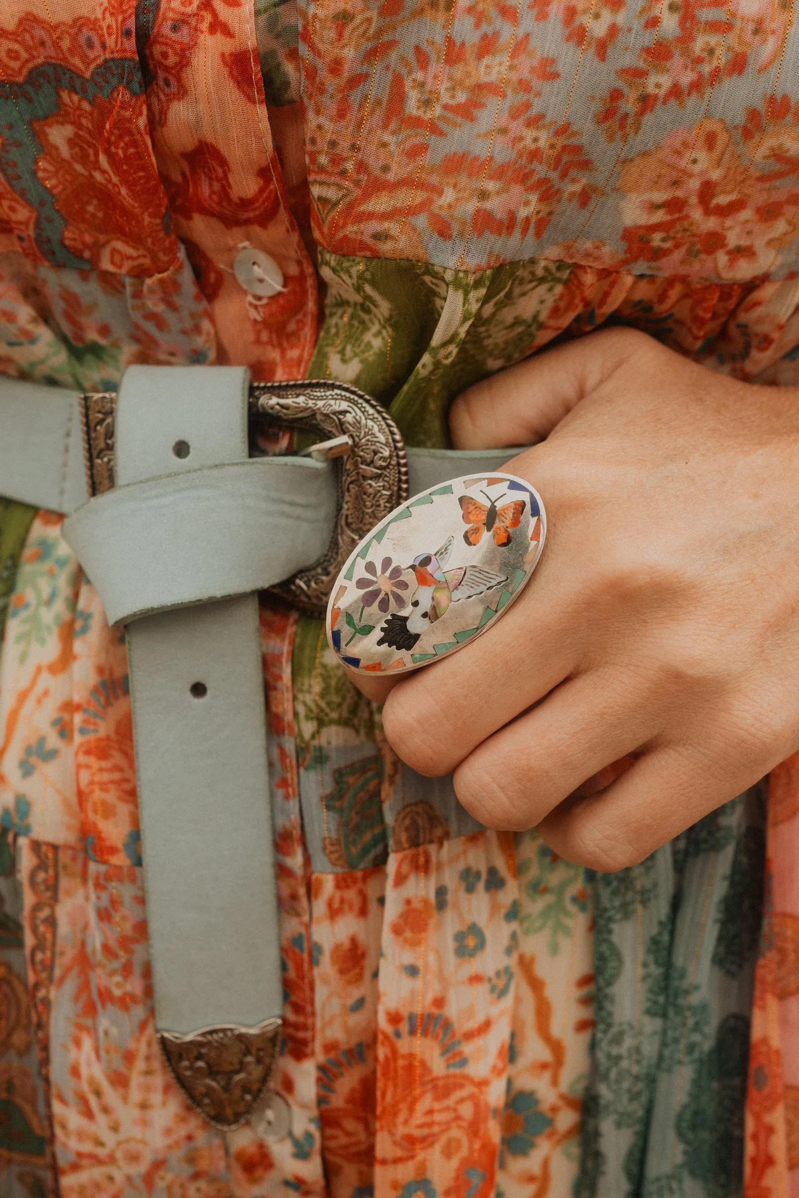 Hummingbird + Butterfly Ring sold by Goldie Lew product image thumbnail 2