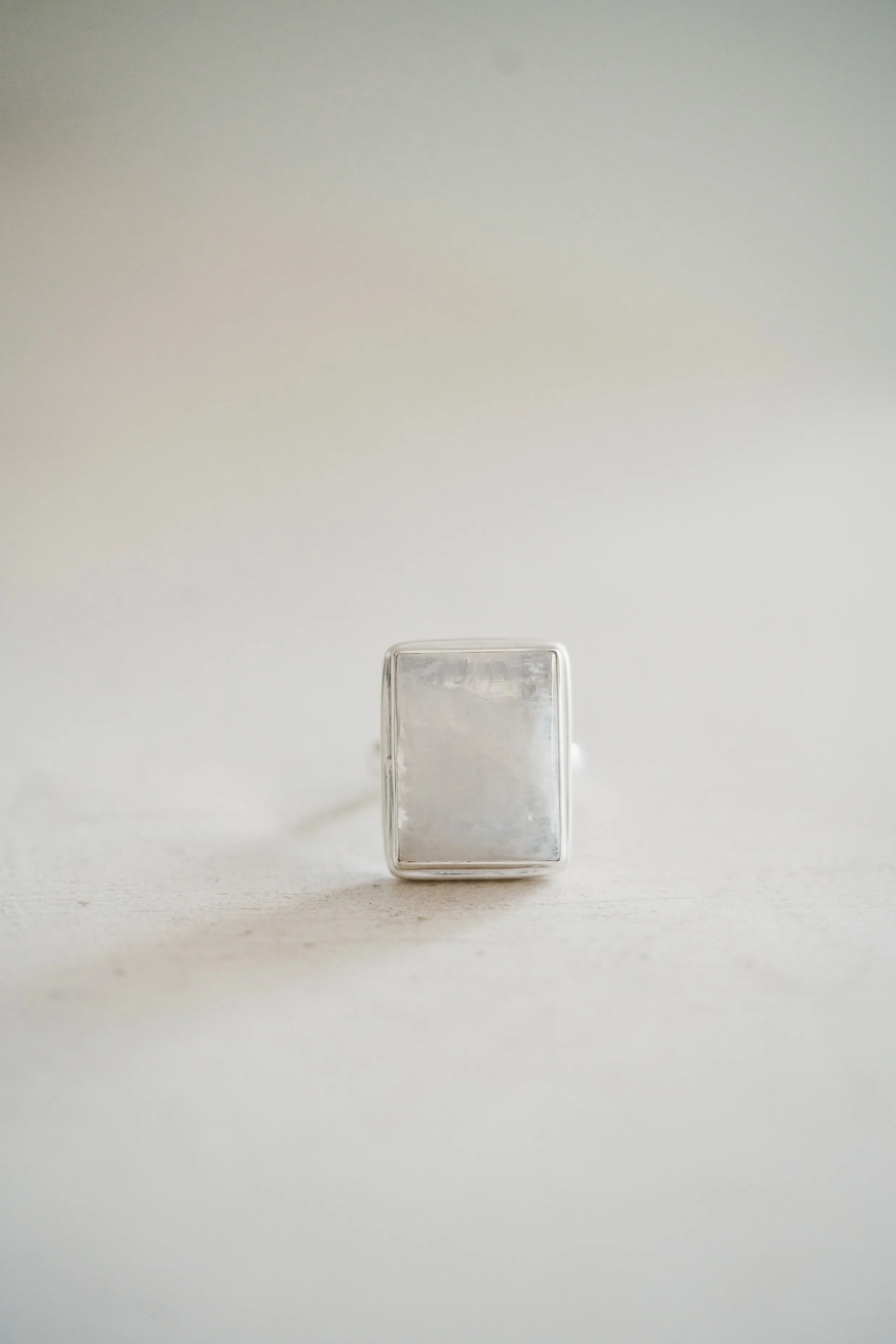 Simon Ring | Rainbow Moonstone sold by Goldie Lew product image thumbnail 5