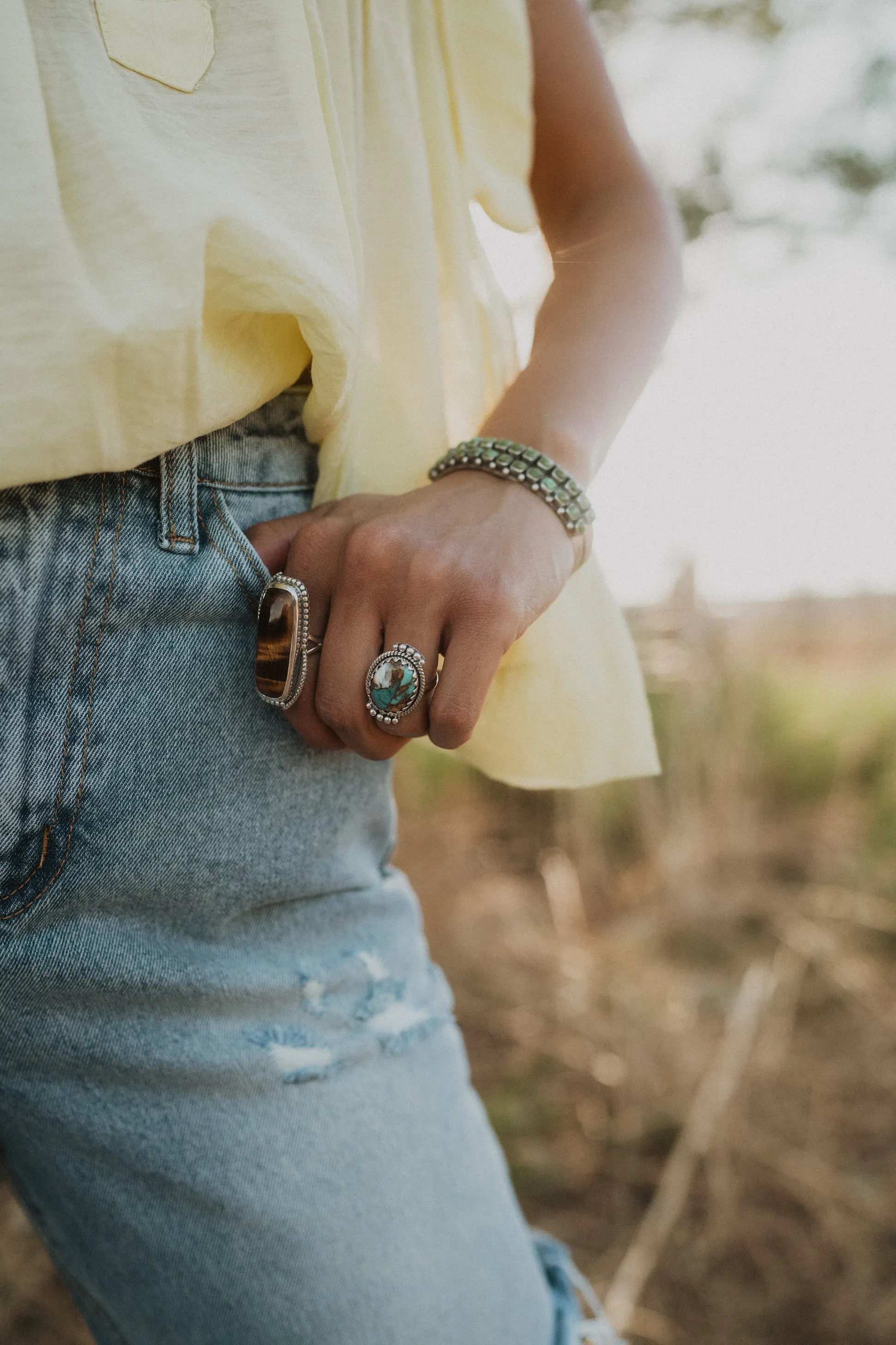 Tulsi Ring | Spiny Turquoise sold by Goldie Lew product image thumbnail 2