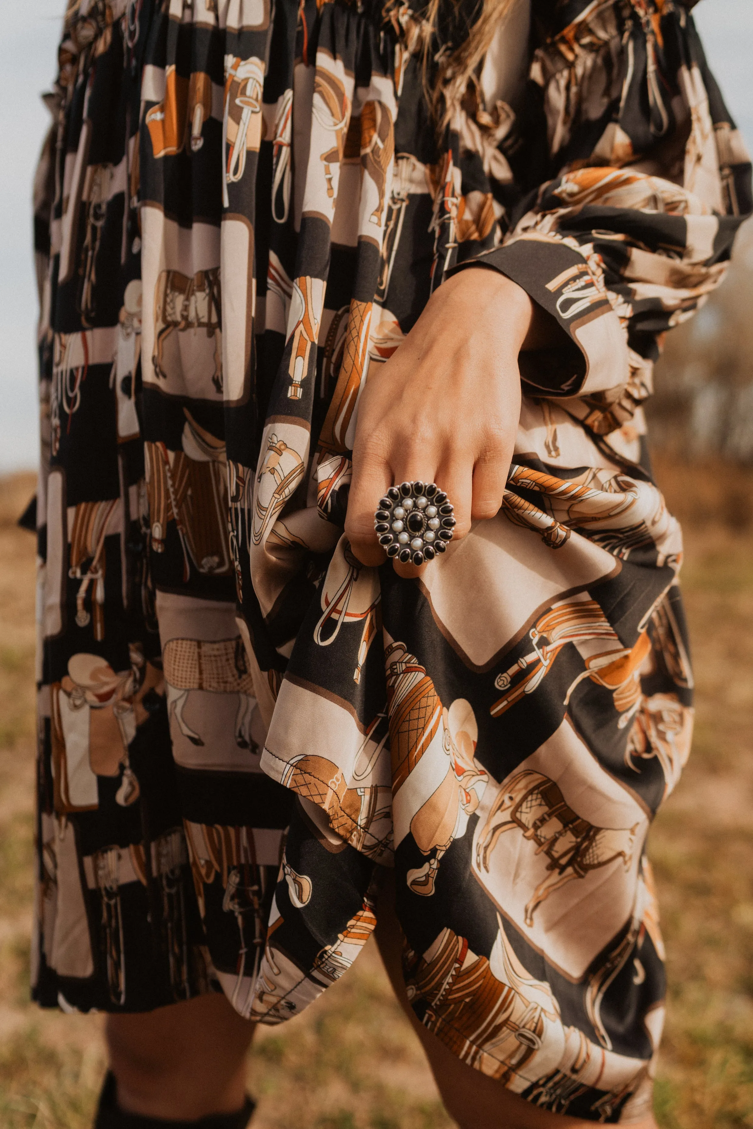 Sweet Darling Ring | Black Onyx + Pearl sold by Goldie Lew product image thumbnail 3