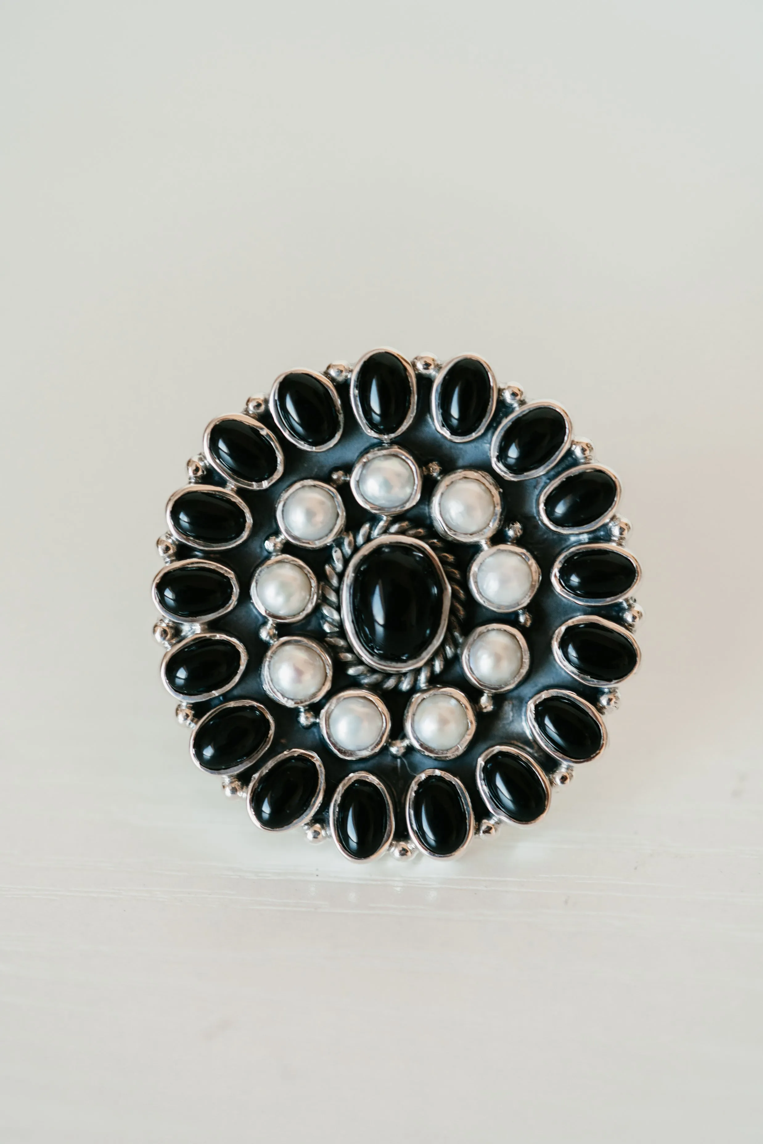 Sweet Darling Ring | Black Onyx + Pearl sold by Goldie Lew