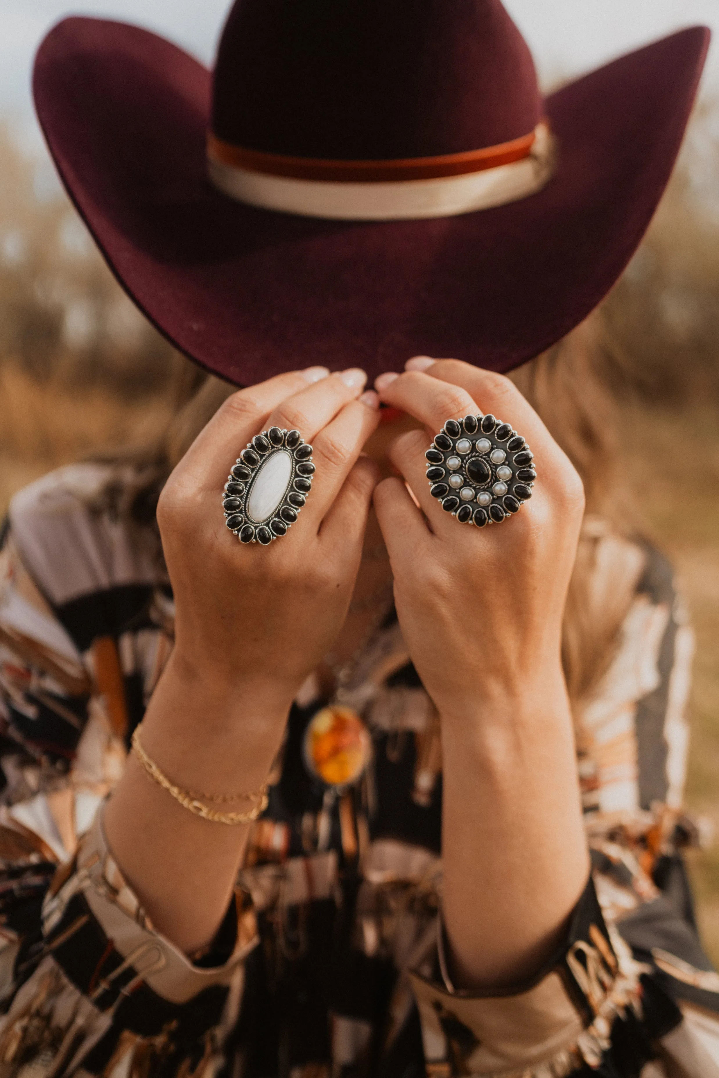 Sweet Darling Ring | Black Onyx + Pearl sold by Goldie Lew product image thumbnail 2