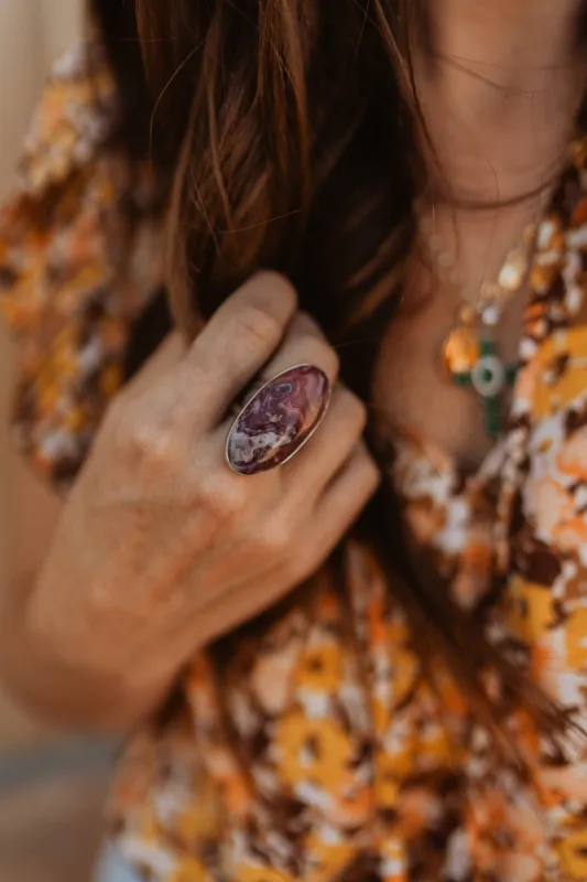 Charline Ring | Crazy Lace Agate sold by Goldie Lew