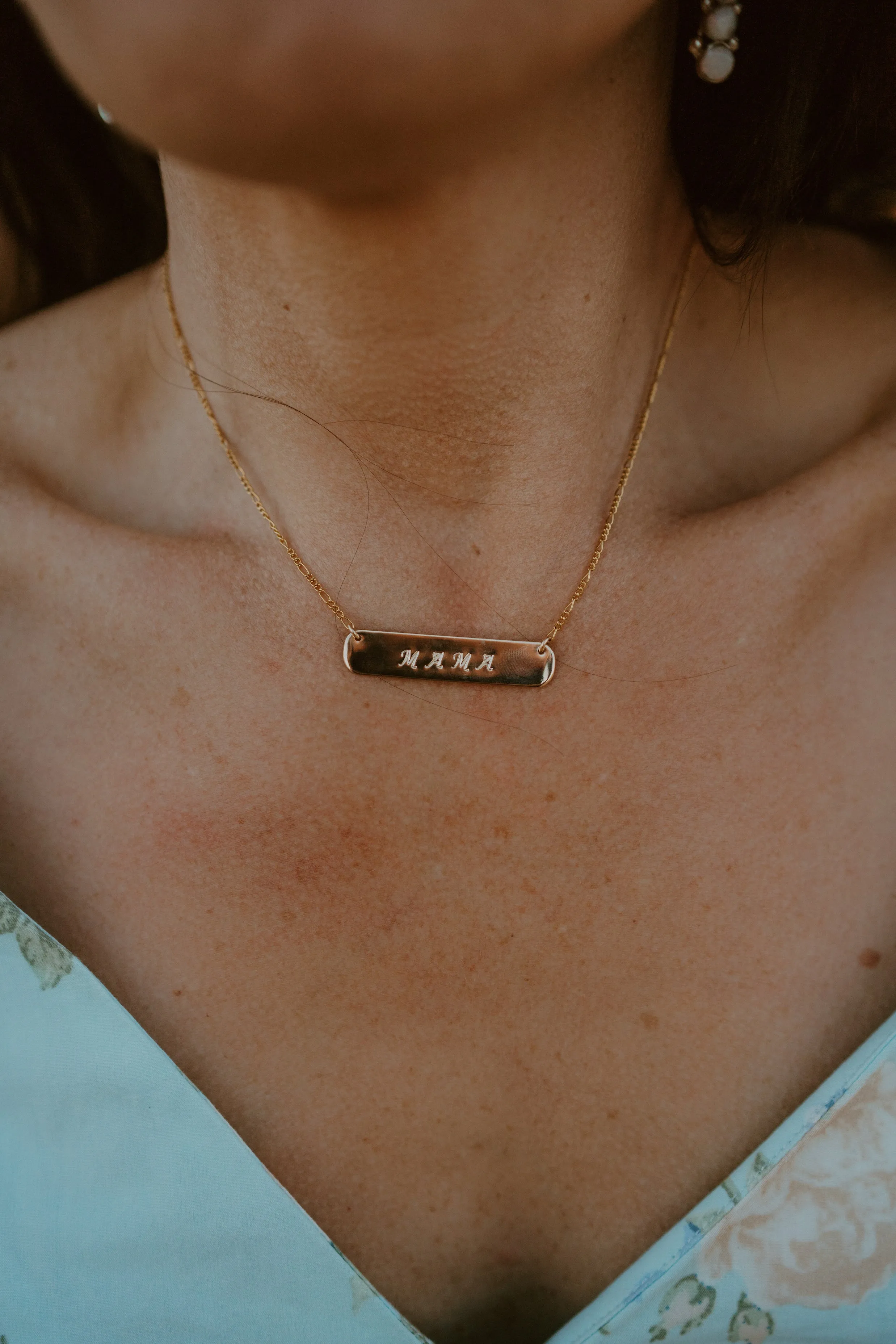 Mama Bar Necklace | Gold sold by Goldie Lew