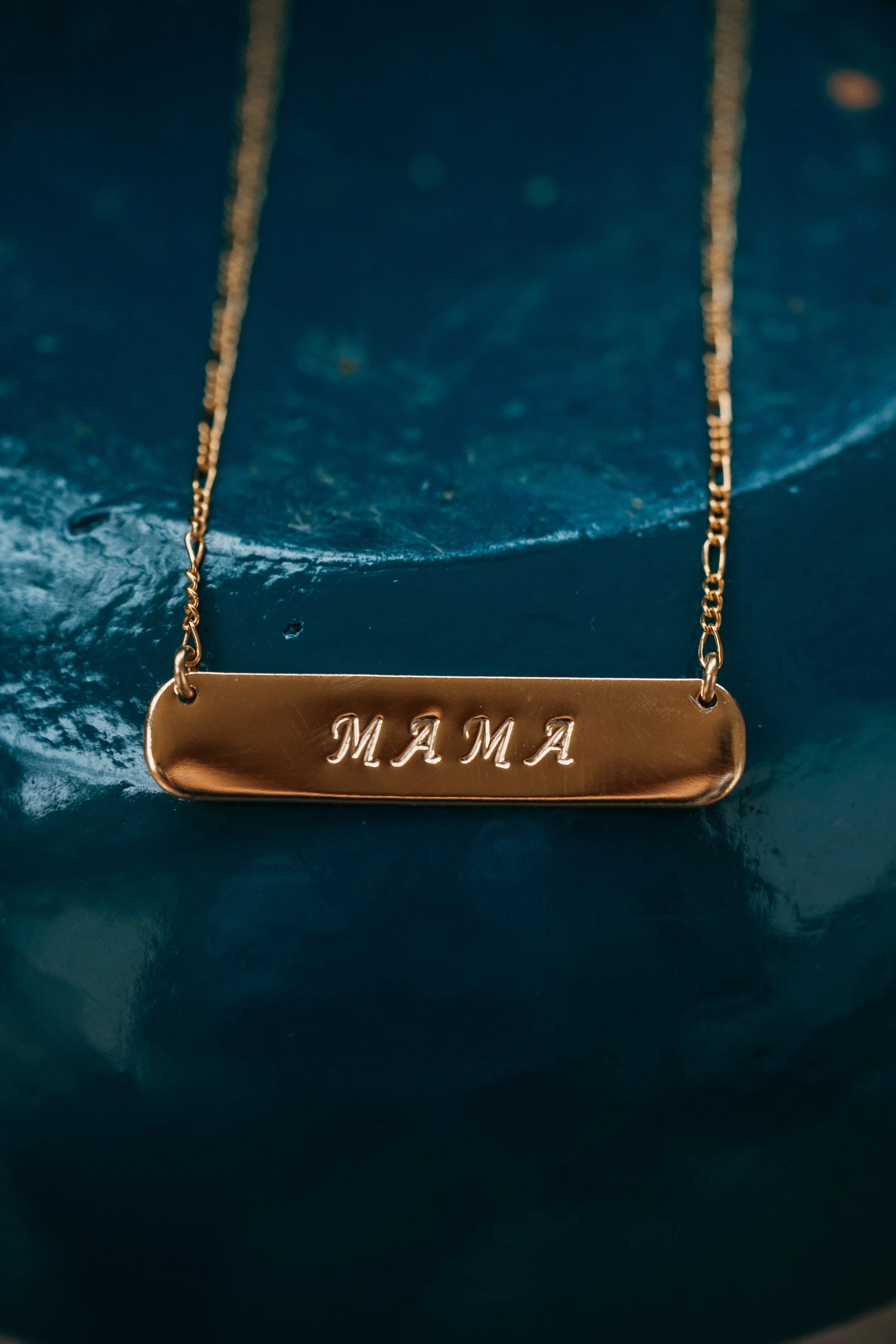 Mama Bar Necklace | Gold sold by Goldie Lew product image thumbnail 3