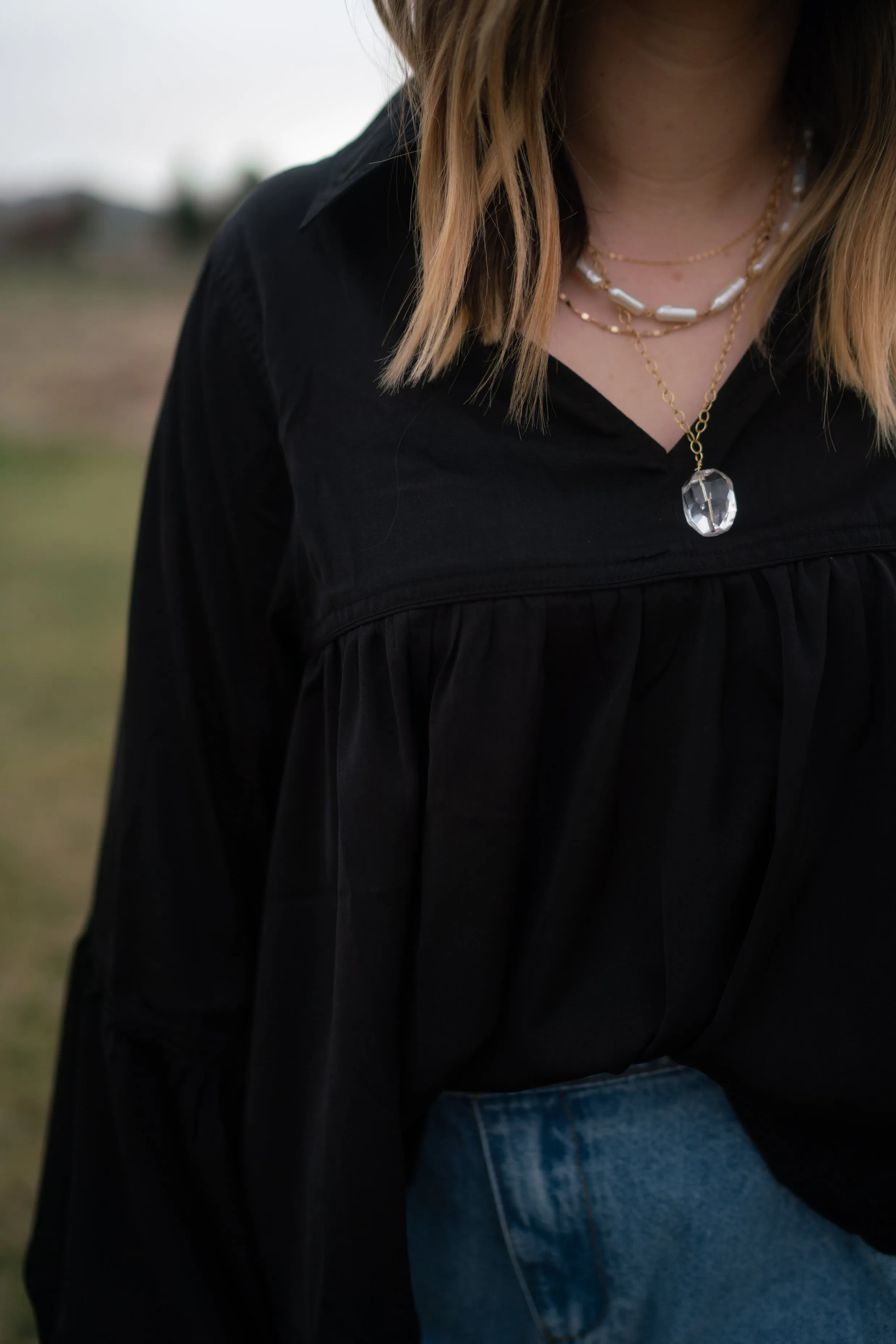 Quincey Top | Black - FINAL SALE sold by Goldie Lew product image thumbnail 5