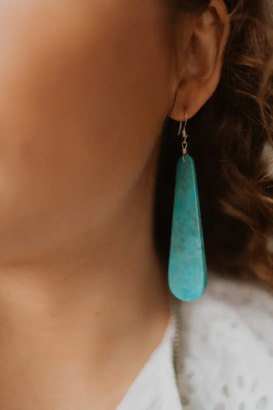 Evangeline Earrings | #10 | Turquoise sold by Goldie Lew