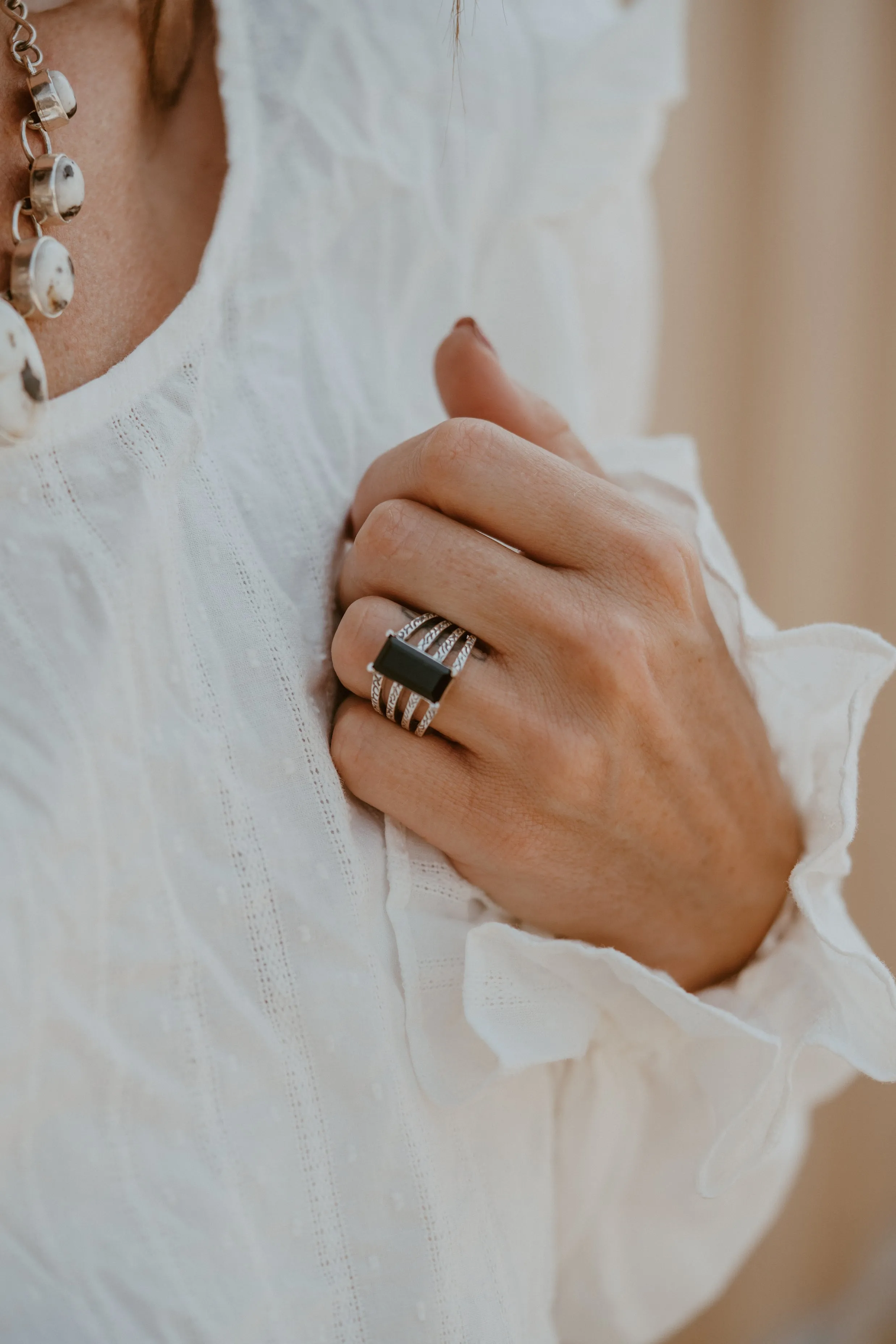 Abbie Ring | Black Onyx sold by Goldie Lew product image thumbnail 4