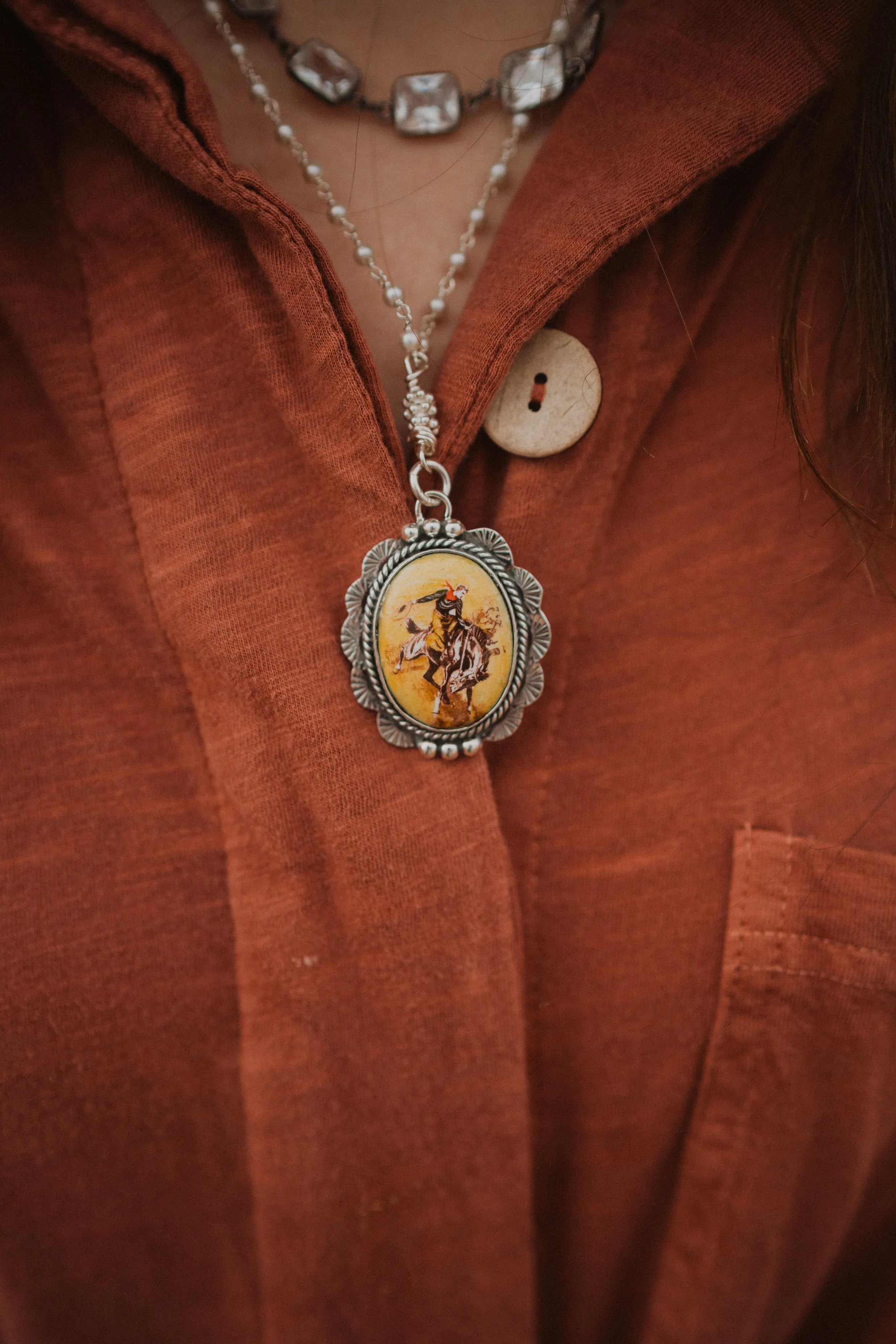 Yellow Bucking Bronco | Silver Crystal sold by Goldie Lew product image thumbnail 3