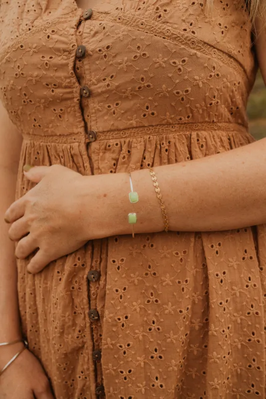 Anders Cuff | Lemon Chrysoprase sold by Goldie Lew