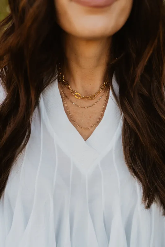 Feelin' Gold Necklace Set - FINAL SALE sold by Goldie Lew