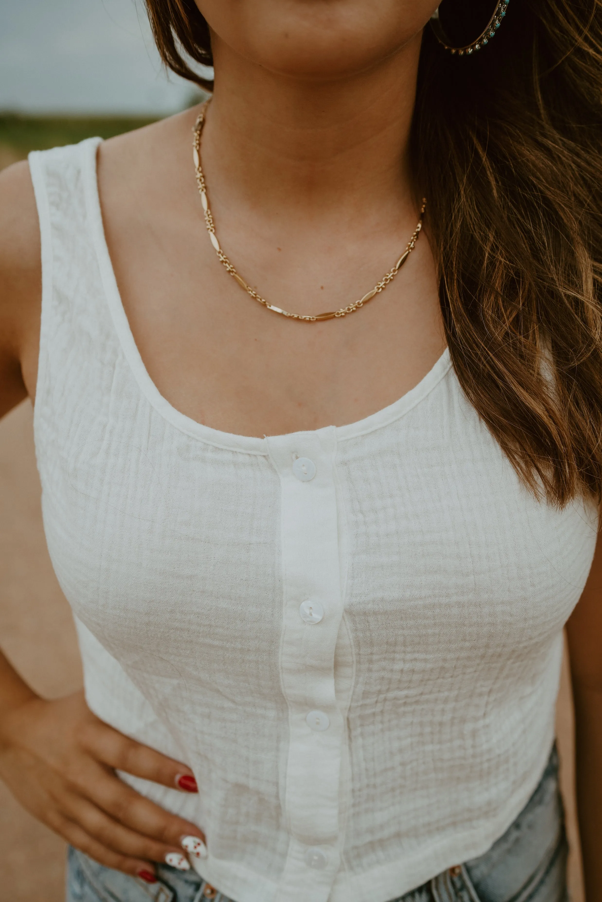 Grace Necklace | Gold Overlay sold by Goldie Lew