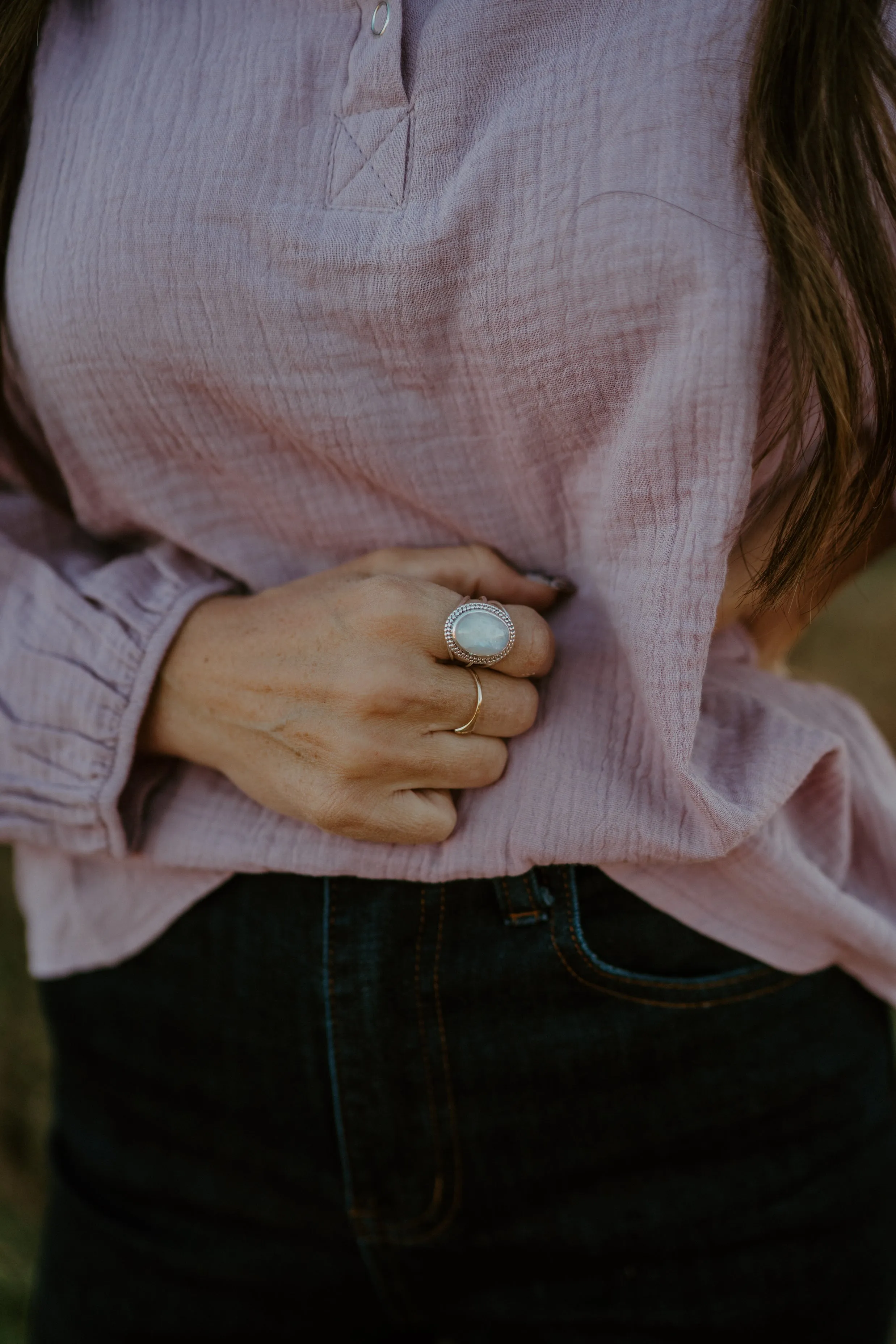 Trish Ring | Moonstone sold by Goldie Lew product image thumbnail 2