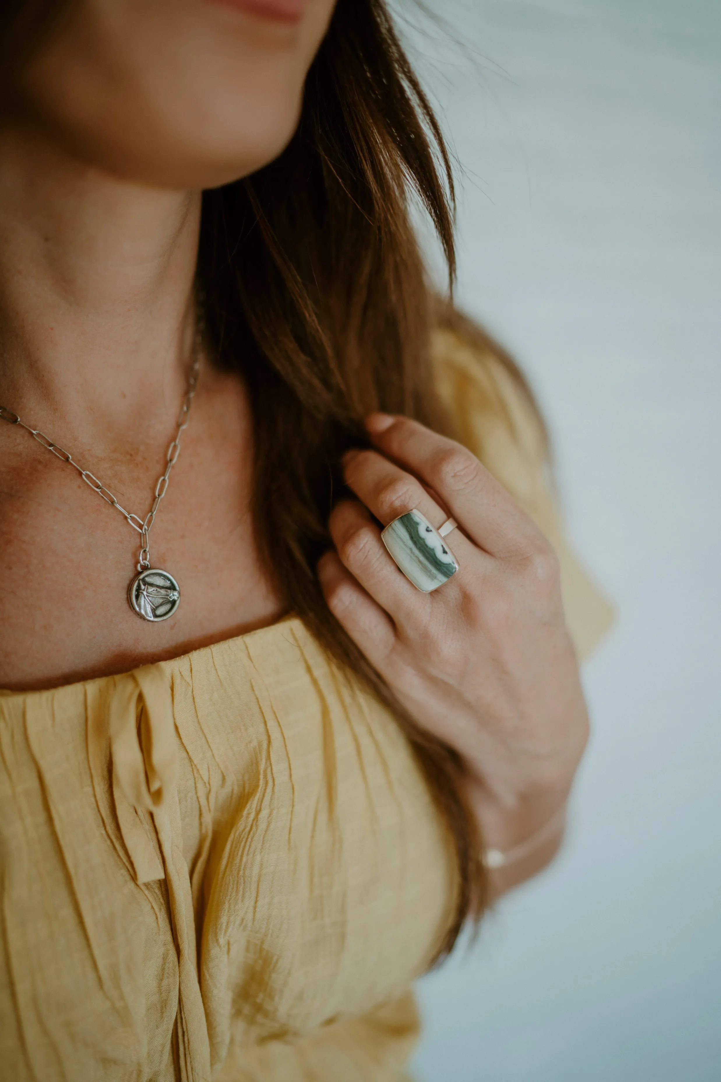 Carlie Ring | #3 | Green Opal sold by Goldie Lew product image thumbnail 2