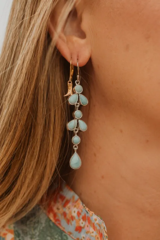 Stellie Earrings | Larimar sold by Goldie Lew