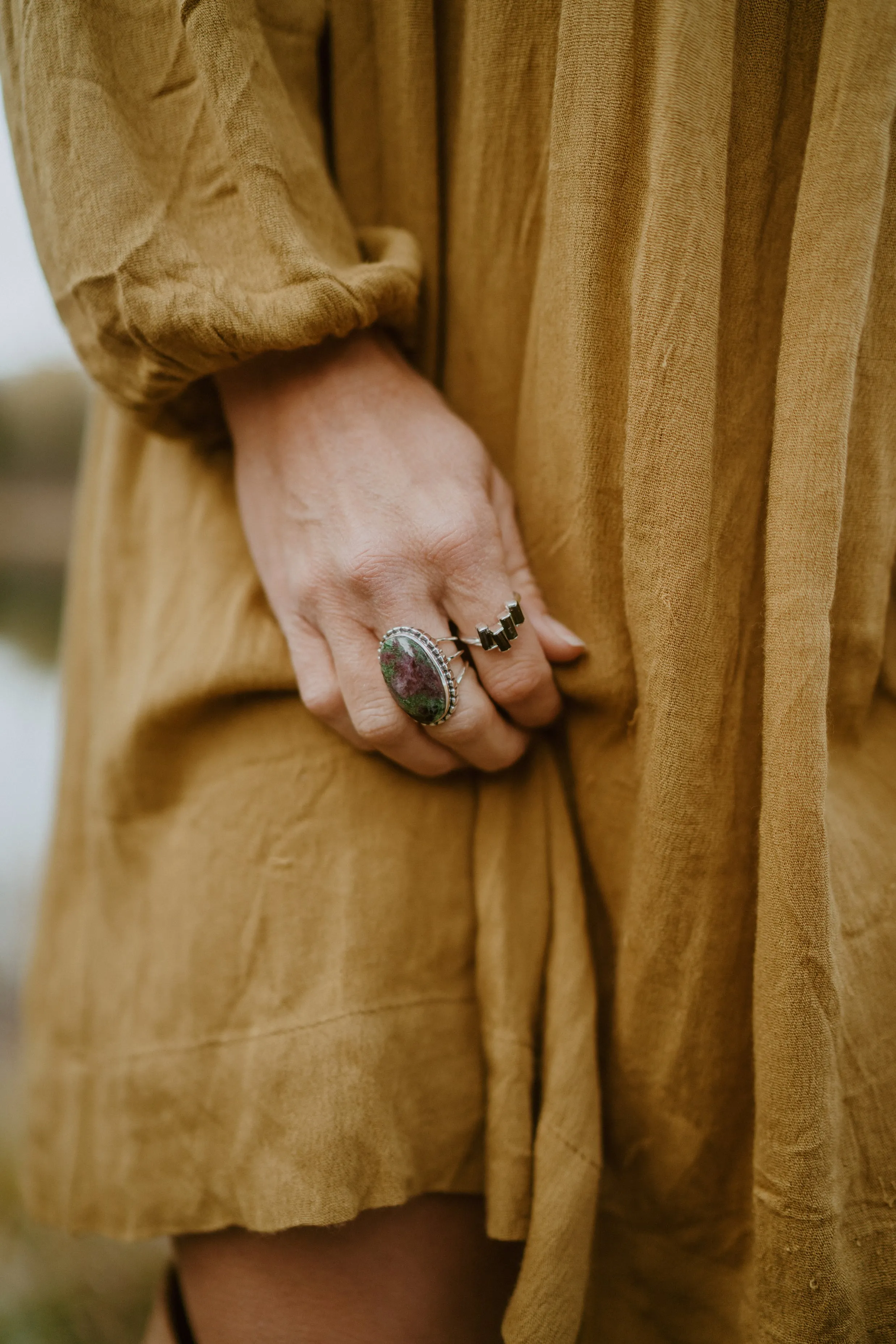 Aimee Ring | Emerald - FINAL SALE sold by Goldie Lew product image thumbnail 5