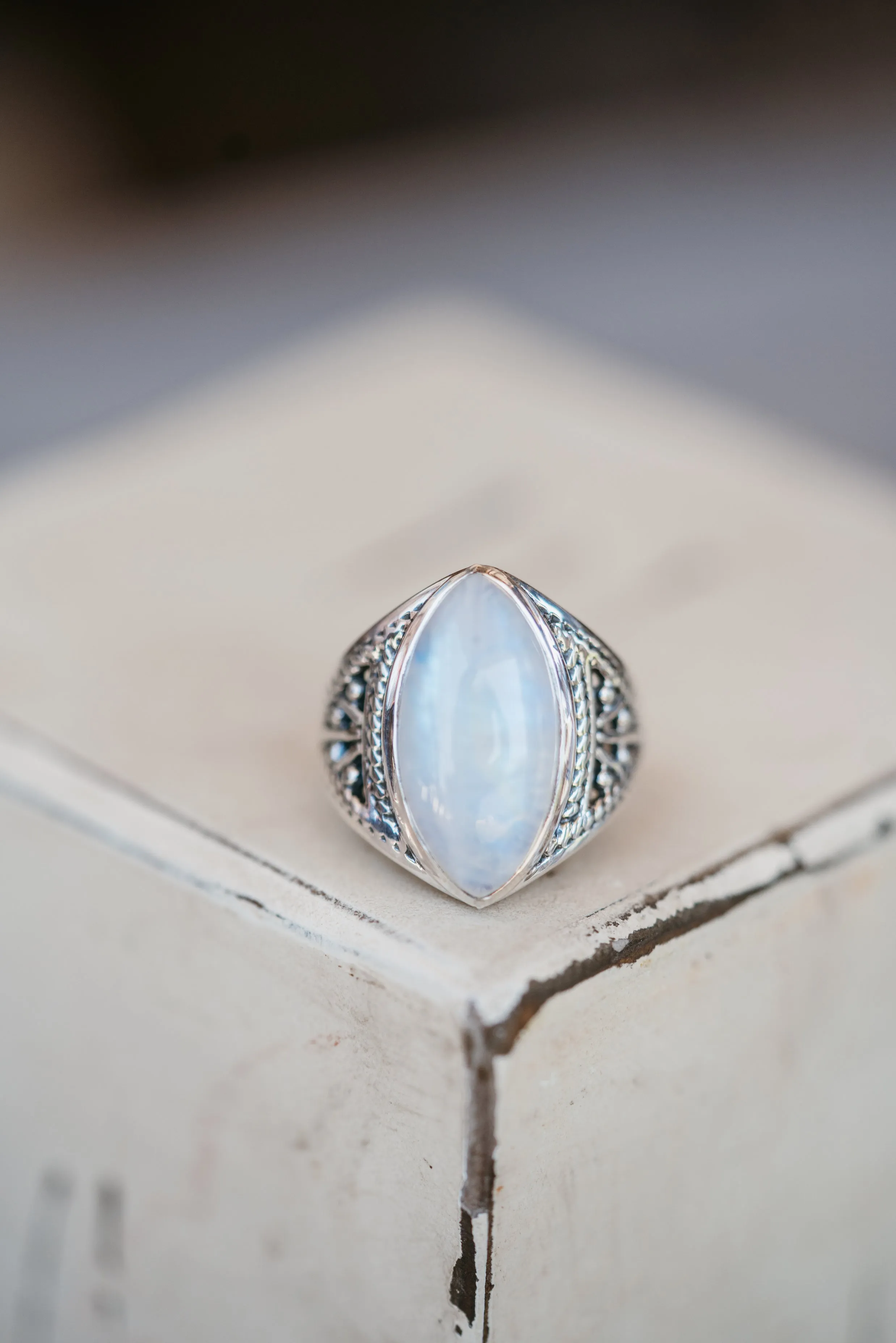 Charity Ring | Moonstone sold by Goldie Lew