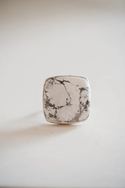 Lindsay Ring | #1 | Howlite sold by Goldie Lew