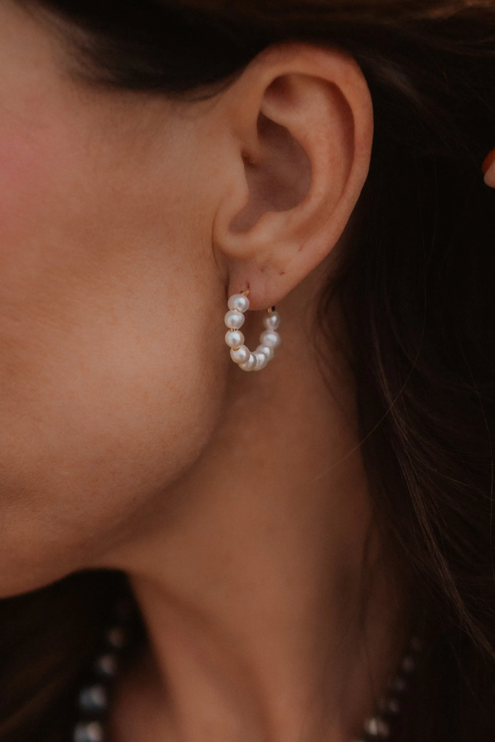 Pearl Holly Hoops sold by Goldie Lew