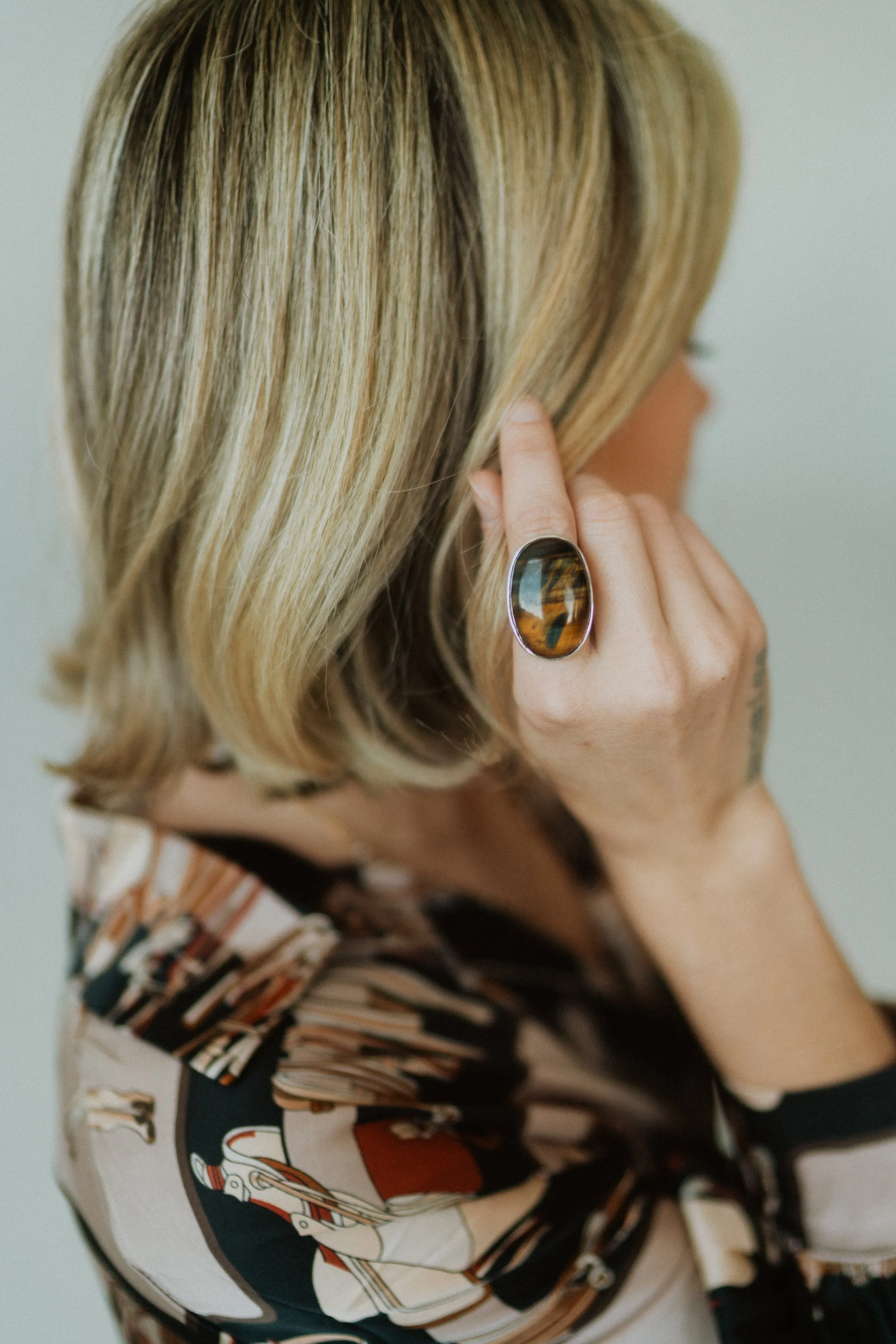 Large Johnny Ring | Tiger's Eye sold by Goldie Lew product image thumbnail 3