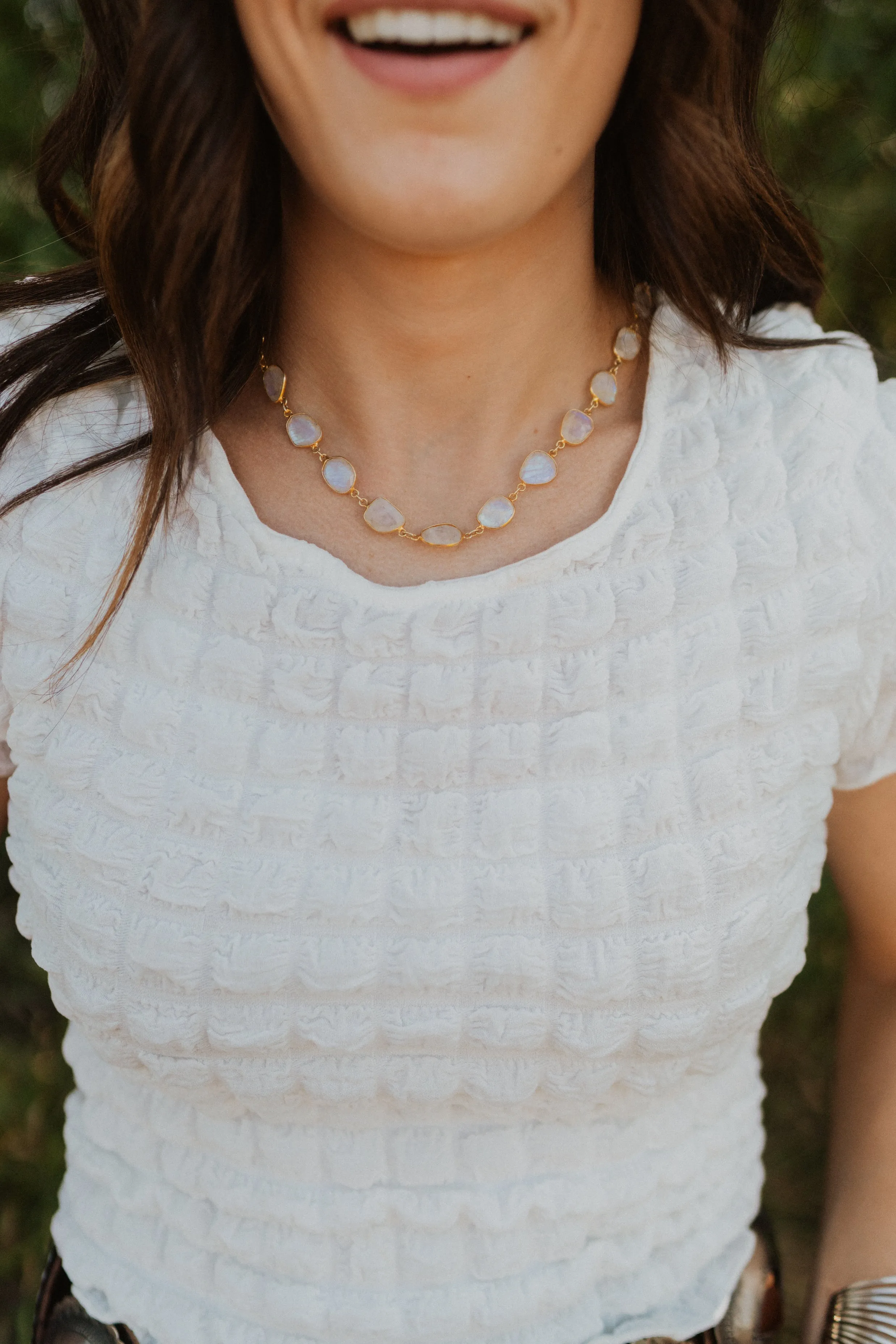 Lynnette Necklace | Moonstone sold by Goldie Lew product image thumbnail 3