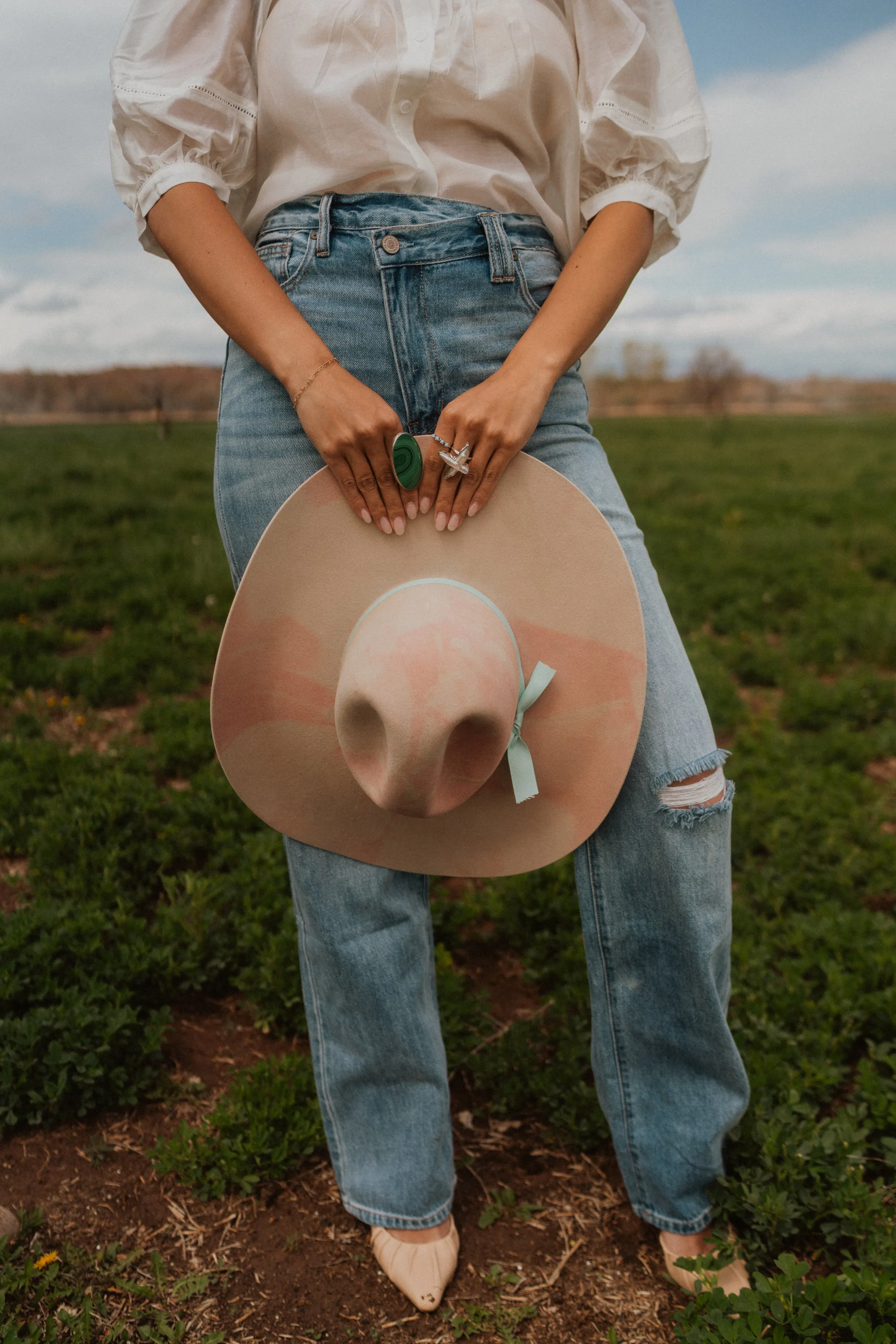 Pearl Cross Ring sold by Goldie Lew product image thumbnail 3