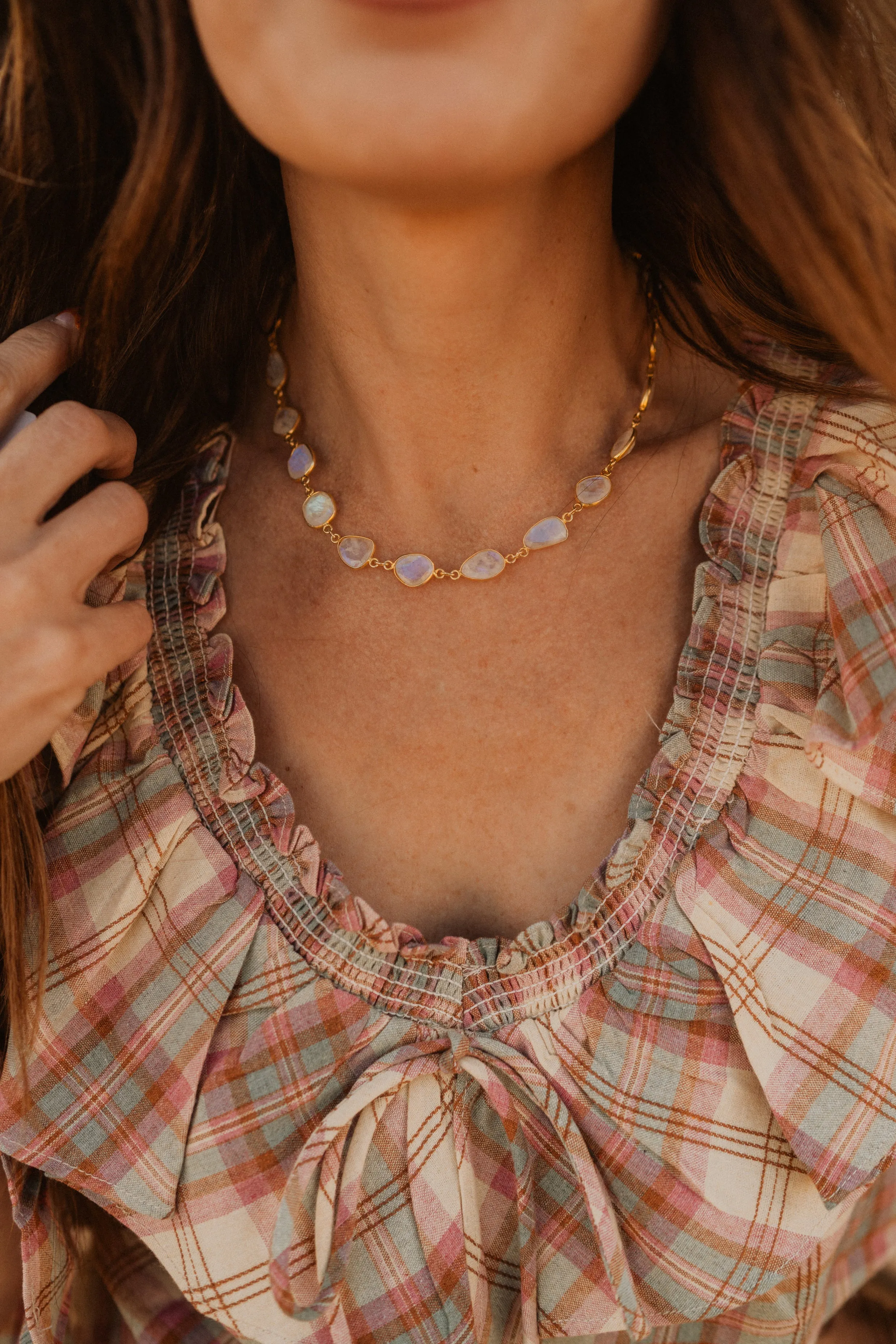 Lynnette Necklace | Moonstone sold by Goldie Lew product image thumbnail 5