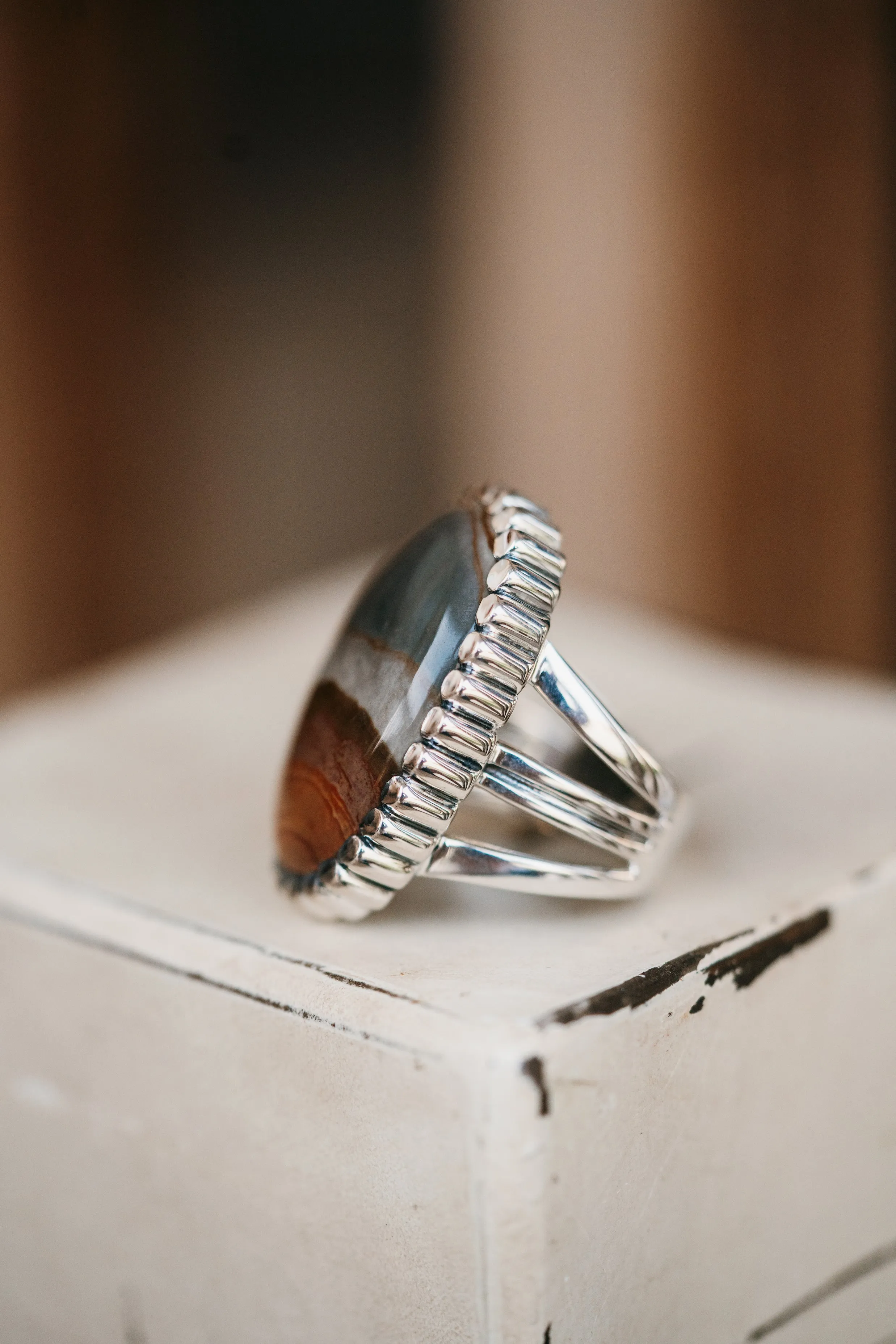 Etta Ring | Polychrome Jasper sold by Goldie Lew product image thumbnail 3