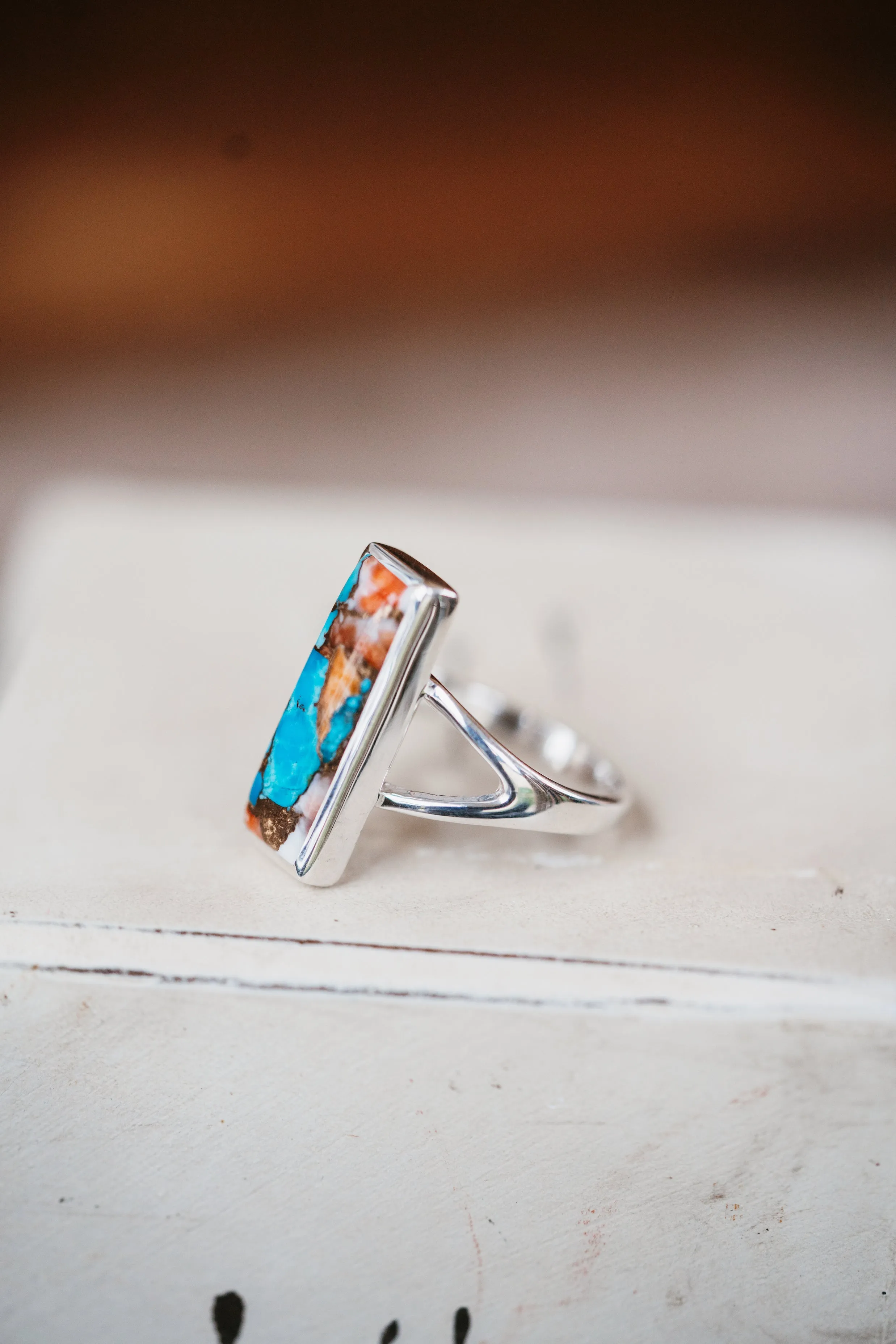 Mally Ring | Spiny Turquoise sold by Goldie Lew product image thumbnail 2