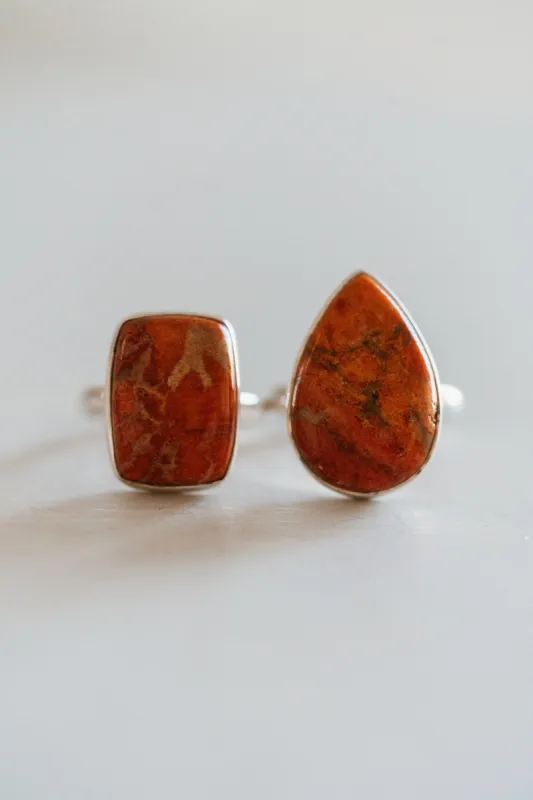 Blossom Ring | Red Agate sold by Goldie Lew