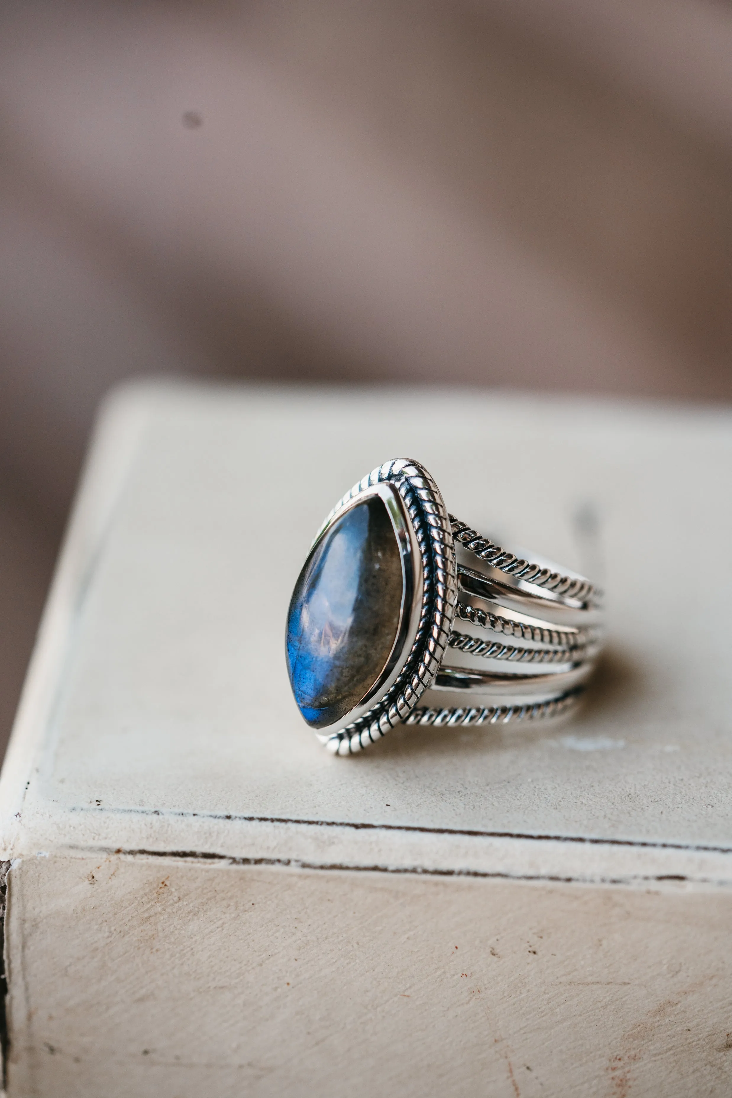 Harlow Ring | Labradorite - FINAL SALE sold by Goldie Lew product image thumbnail 2