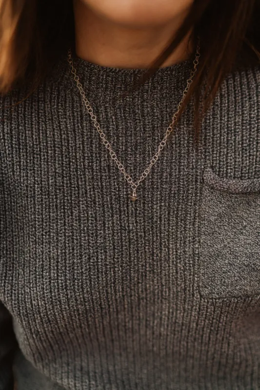 Little Silver Hat Necklace sold by Goldie Lew