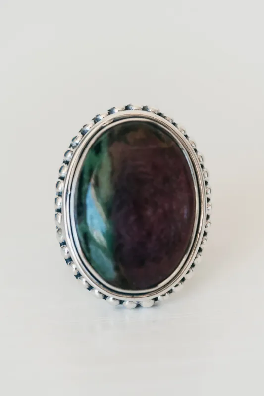 Etta Ring | Ruby Zoisite sold by Goldie Lew