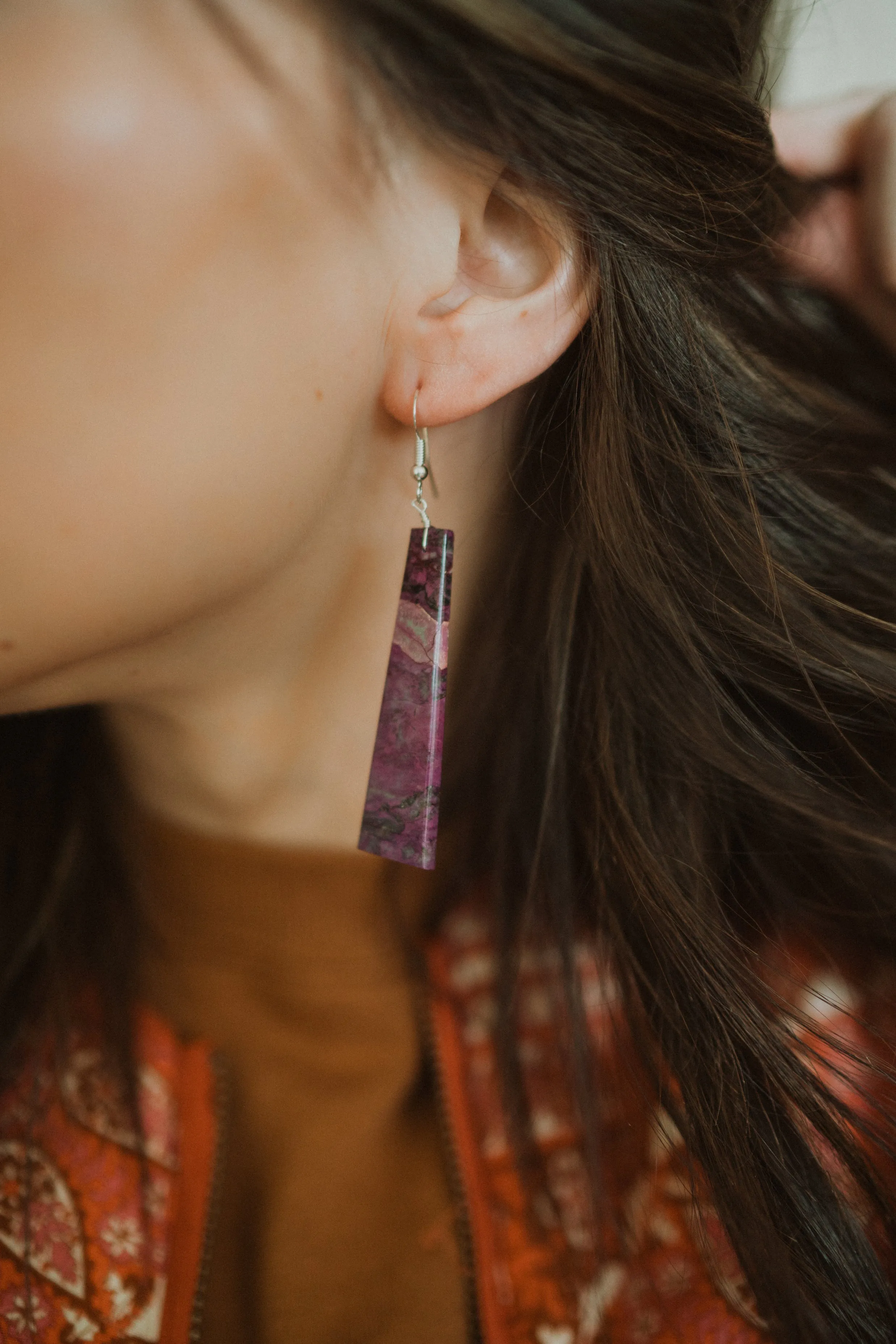 Evangeline Earrings | Purple sold by Goldie Lew product image thumbnail 2