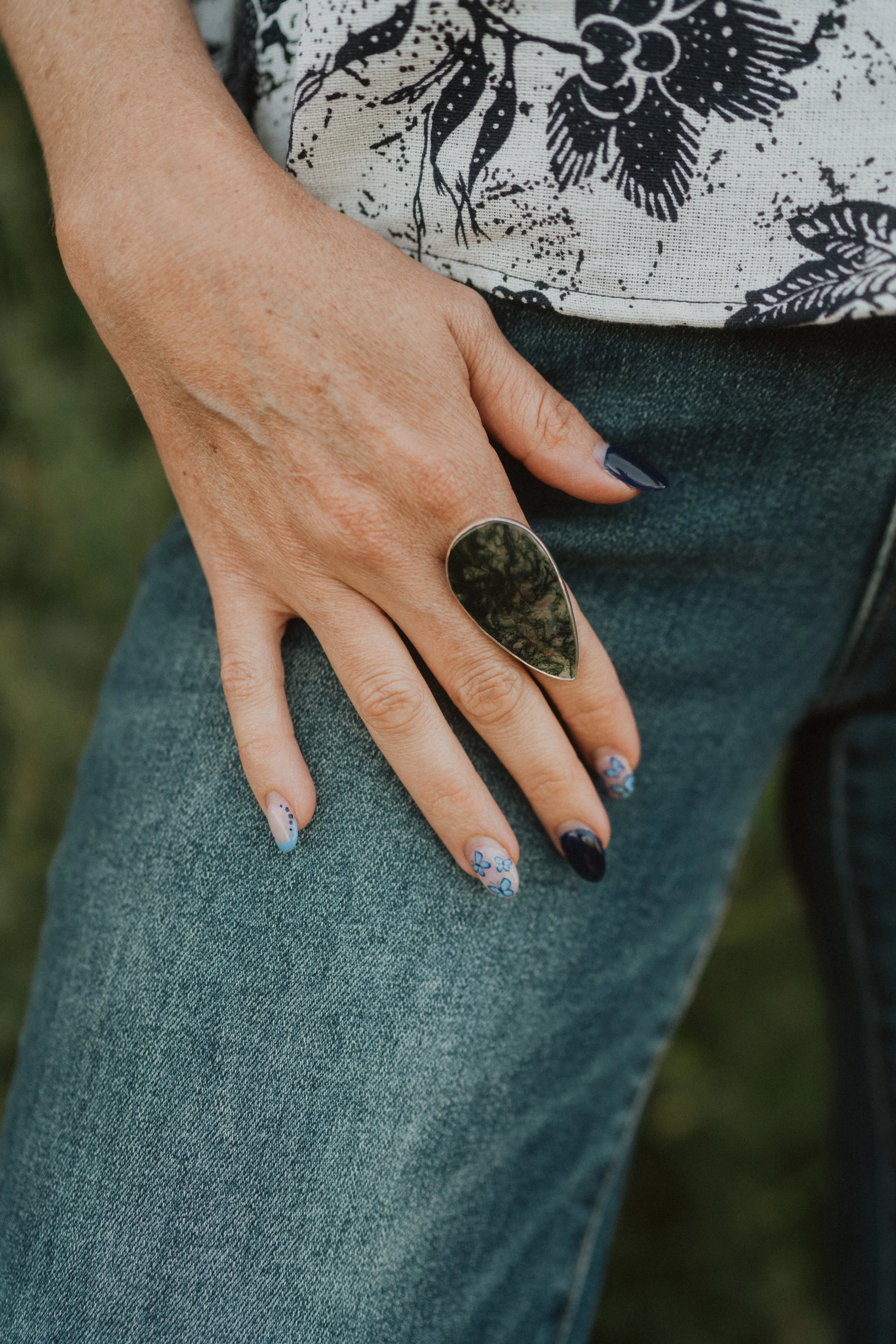 Belen Ring | Green Moss - FINAL SALE sold by Goldie Lew product image thumbnail 4