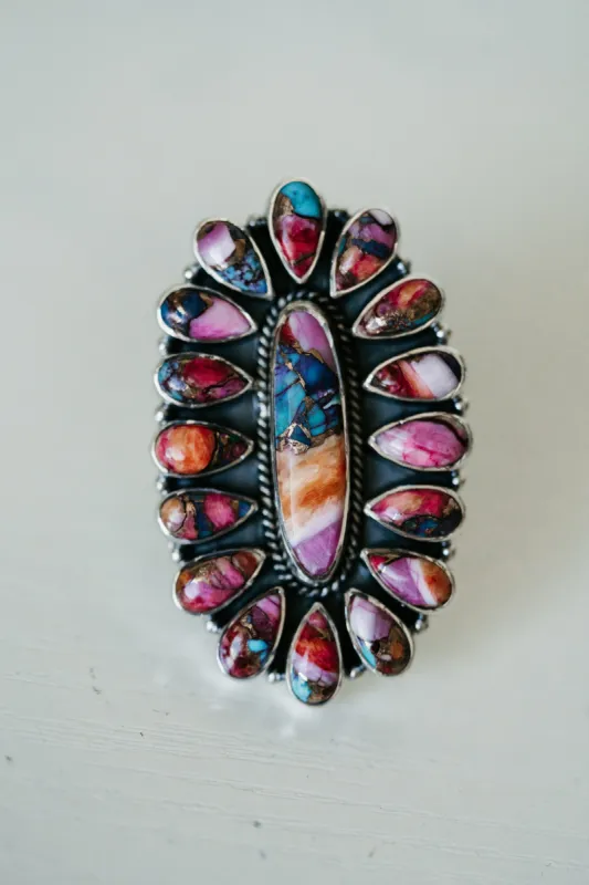 Rheny Ring | Pink Spiny Turquoise sold by Goldie Lew