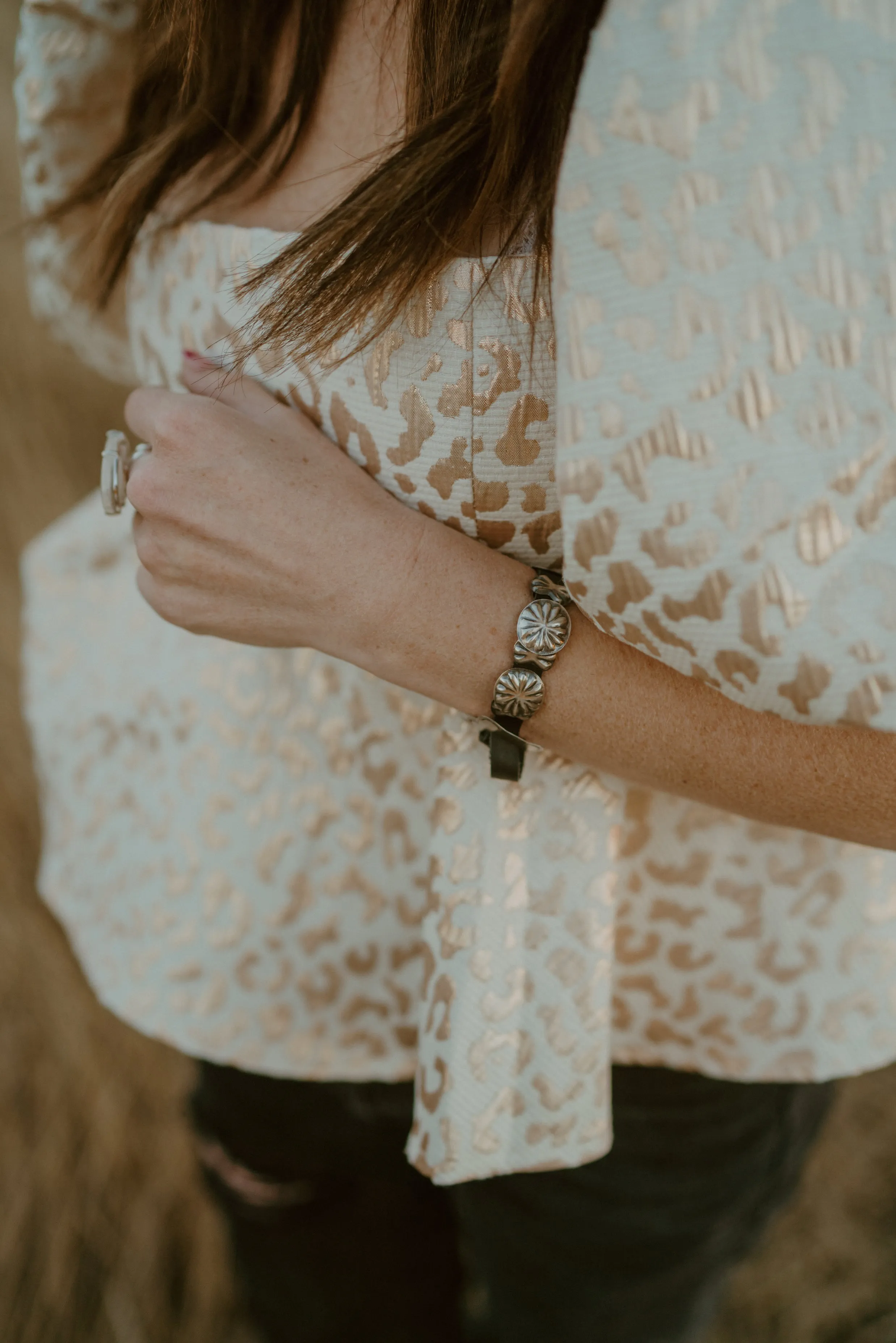 Leather Concho Bracelet - FINAL SALE sold by Goldie Lew product image thumbnail 3