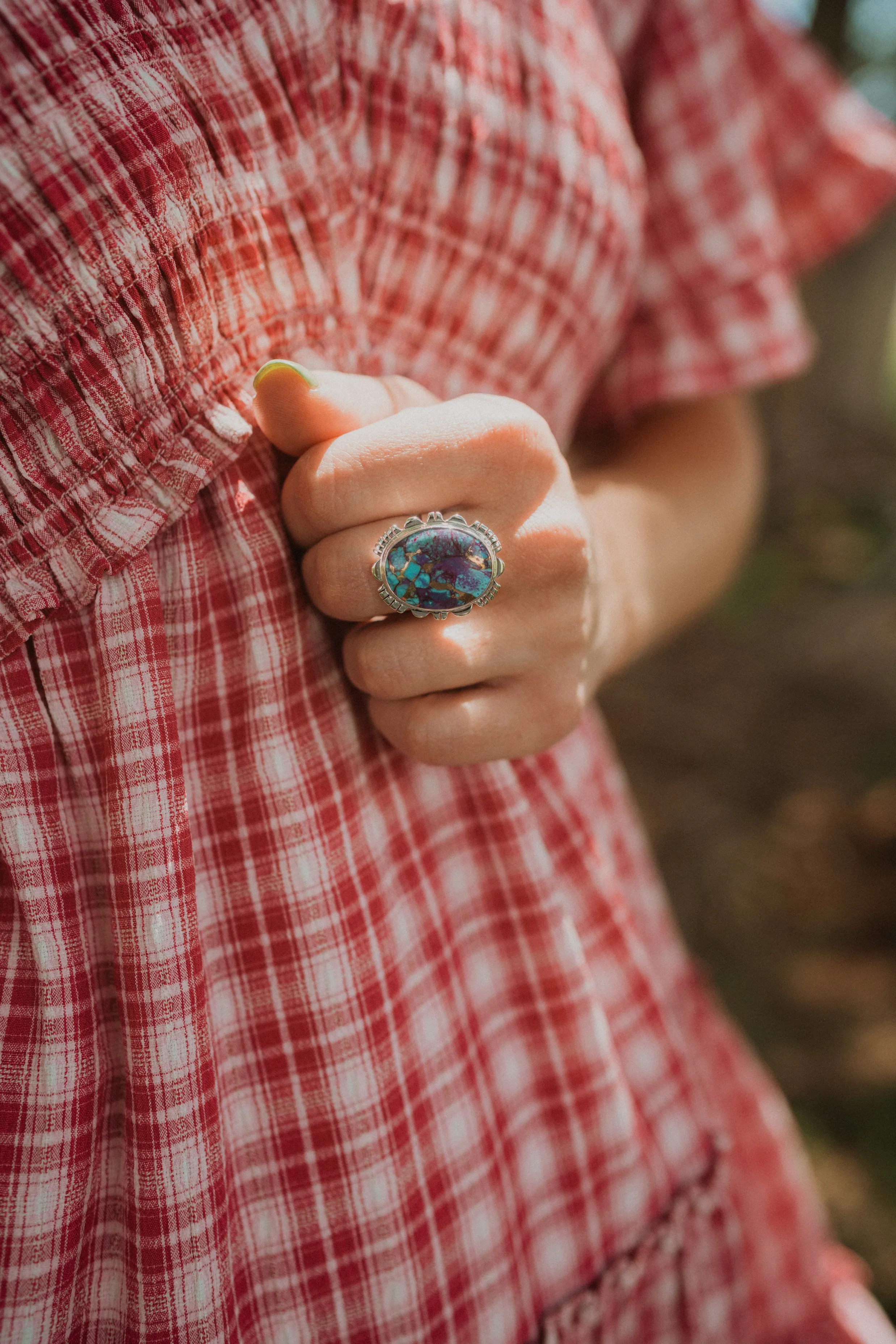 Erica Ring | Purple Turquoise sold by Goldie Lew product image thumbnail 2