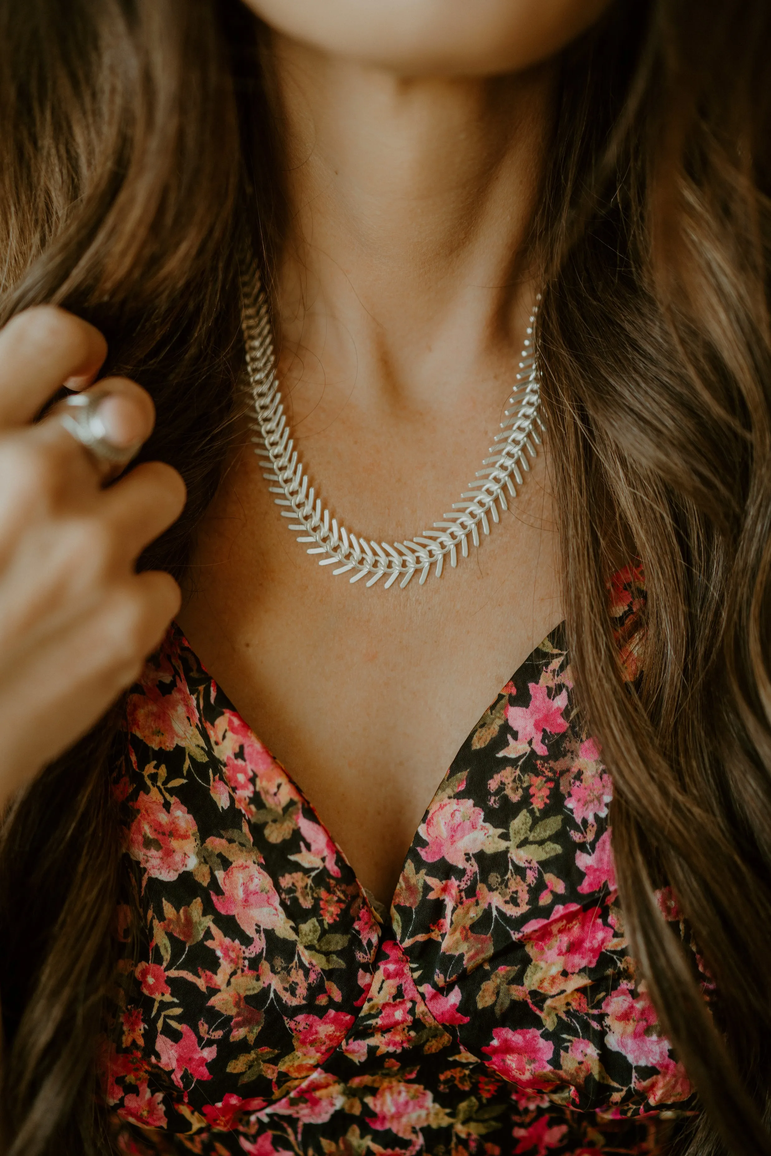 Carrie Necklace | Silver sold by Goldie Lew product image thumbnail 4