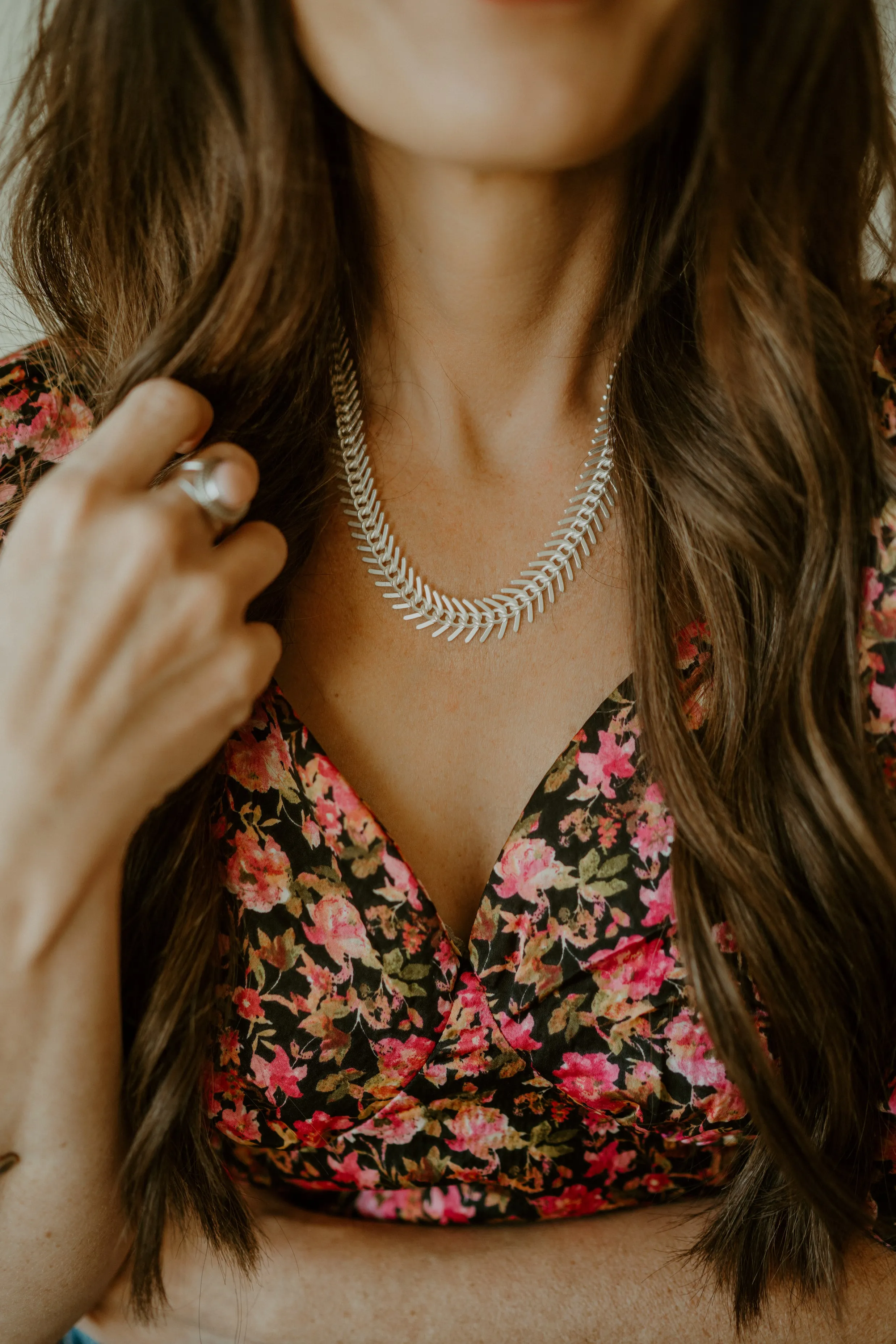 Carrie Necklace | Silver sold by Goldie Lew product image thumbnail 3