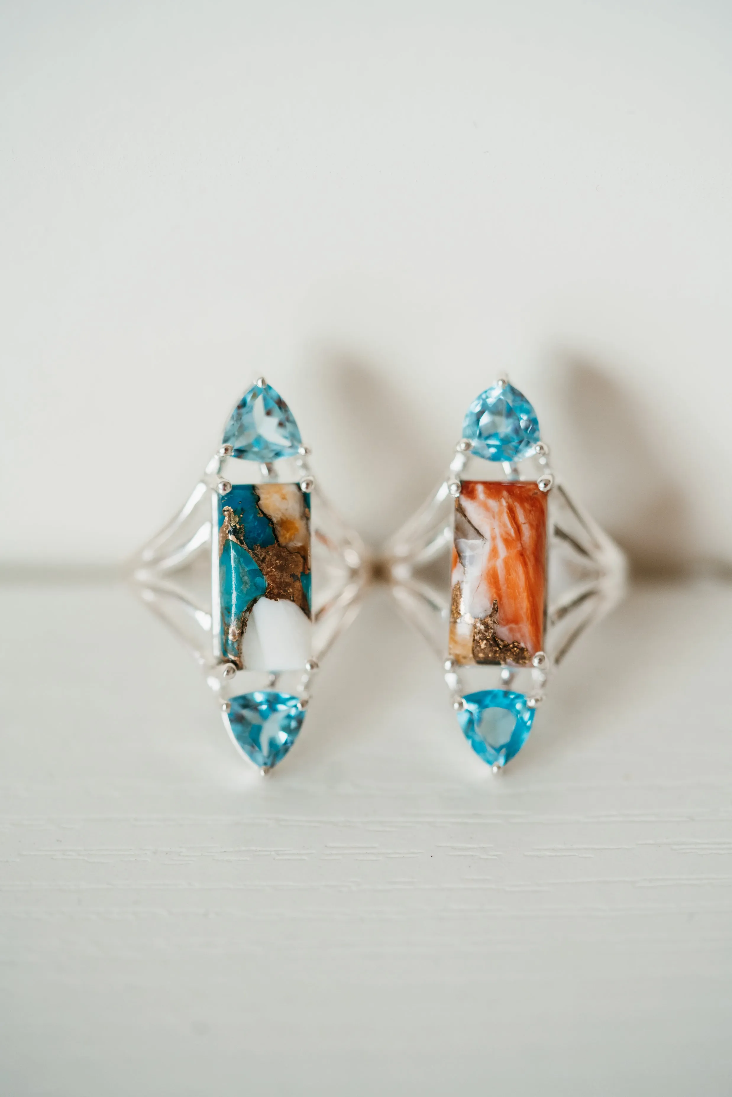 Vale Ring | Spiny Turquoise + Amethyst sold by Goldie Lew