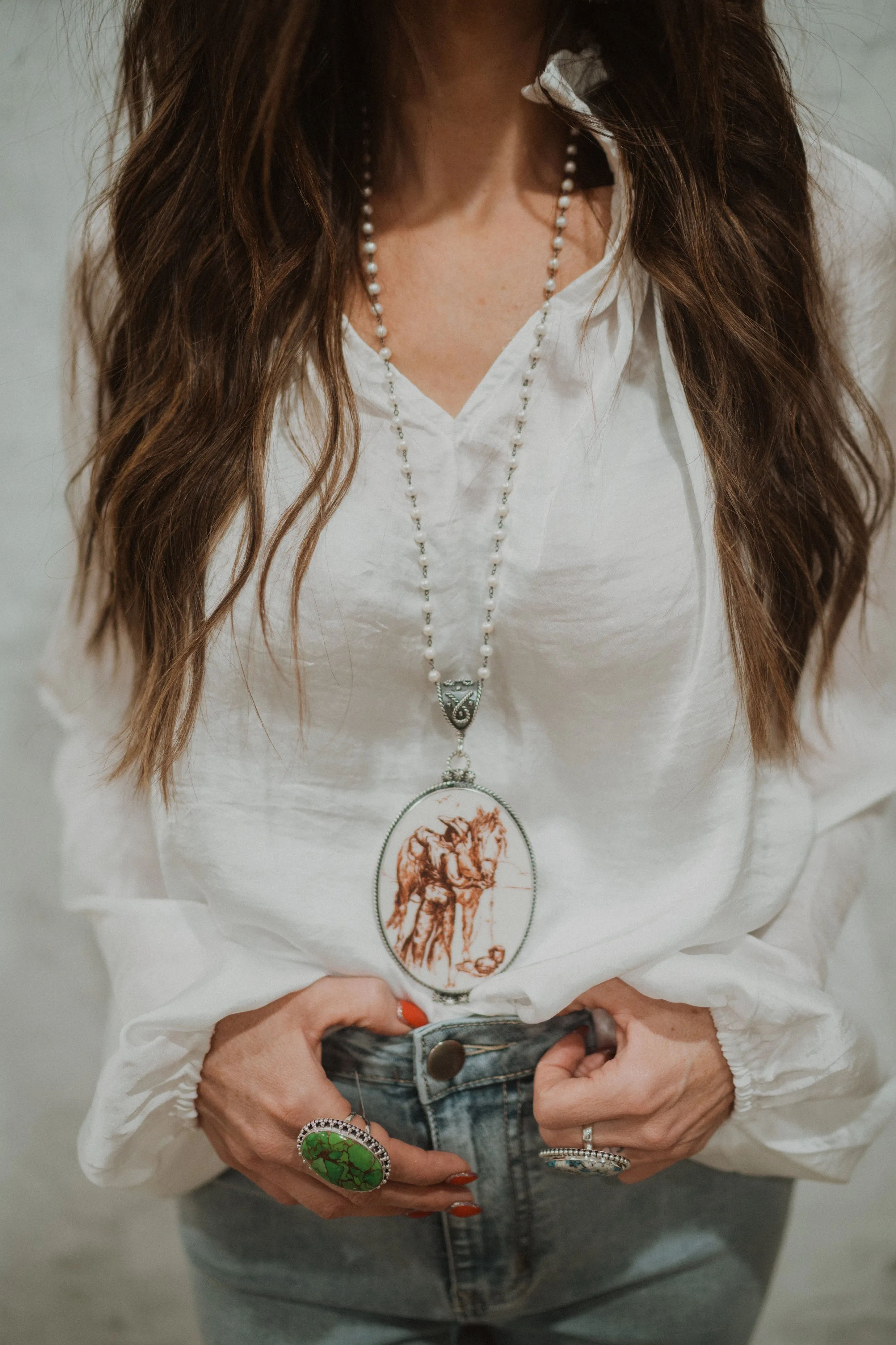 Connie Cowgirl Necklace sold by Goldie Lew