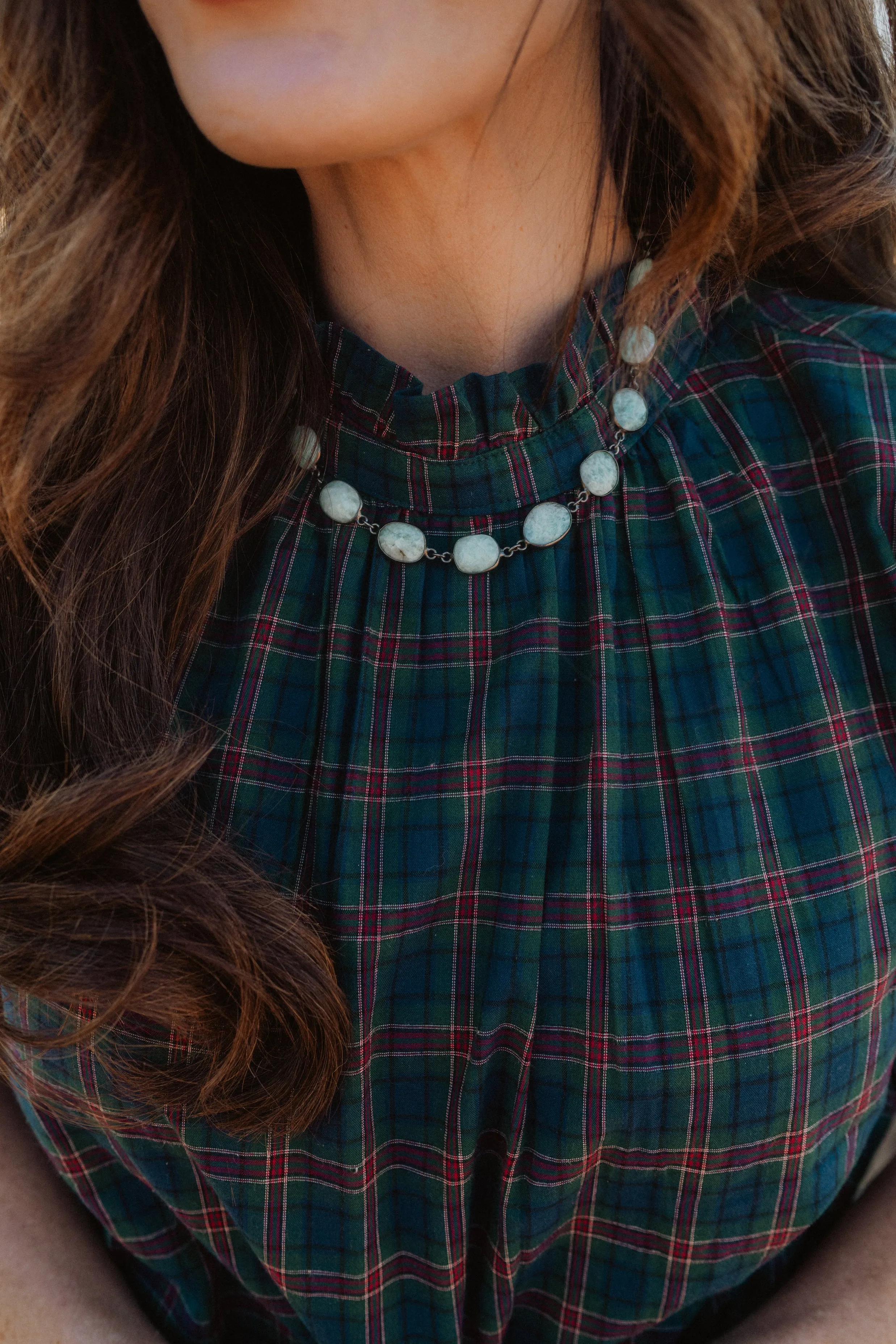 Astoria Necklace | Amazonite sold by Goldie Lew