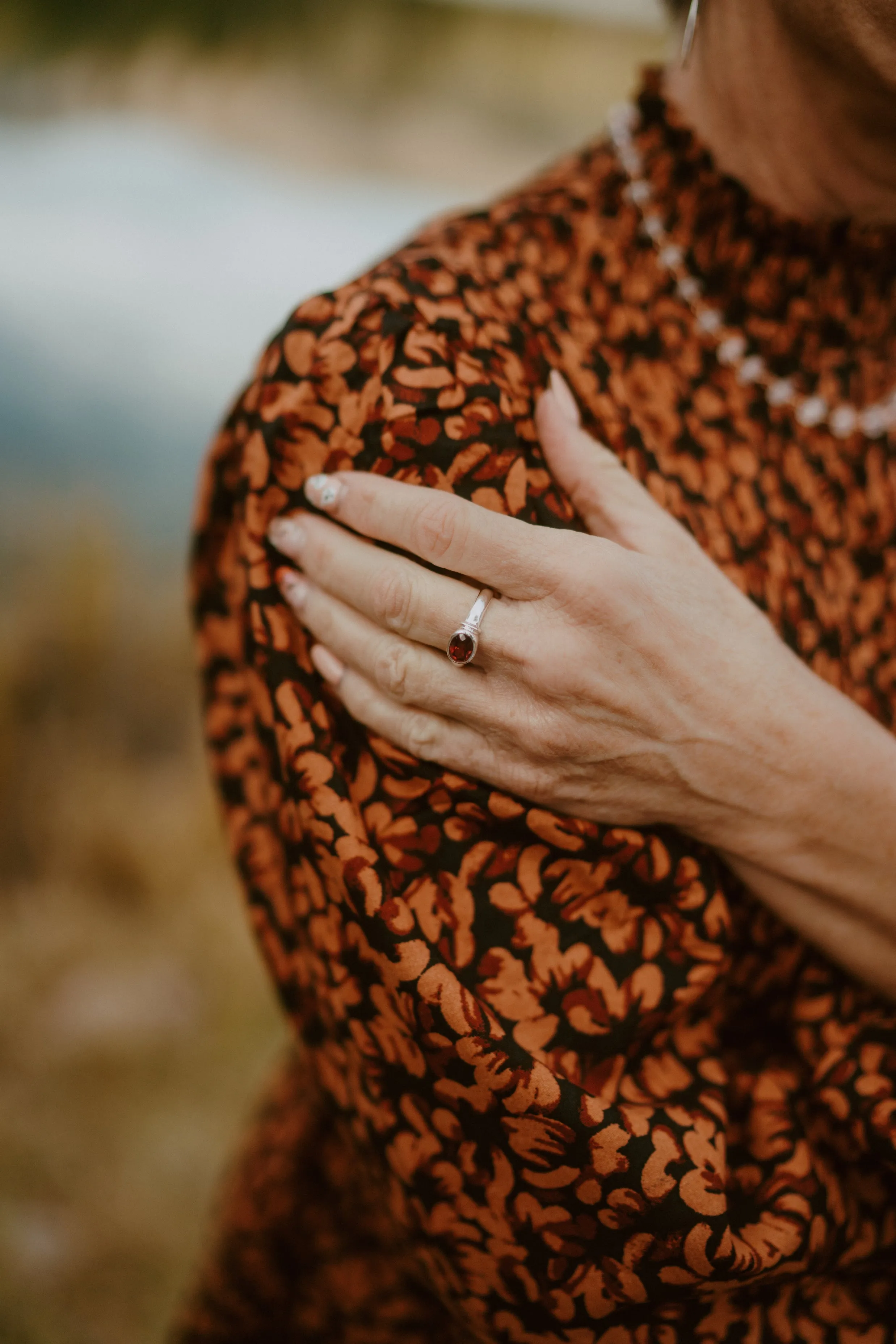 Red Robbie Ring | Red Garnet sold by Goldie Lew product image thumbnail 4