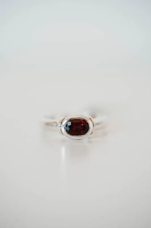 Red Robbie Ring | Red Garnet sold by Goldie Lew