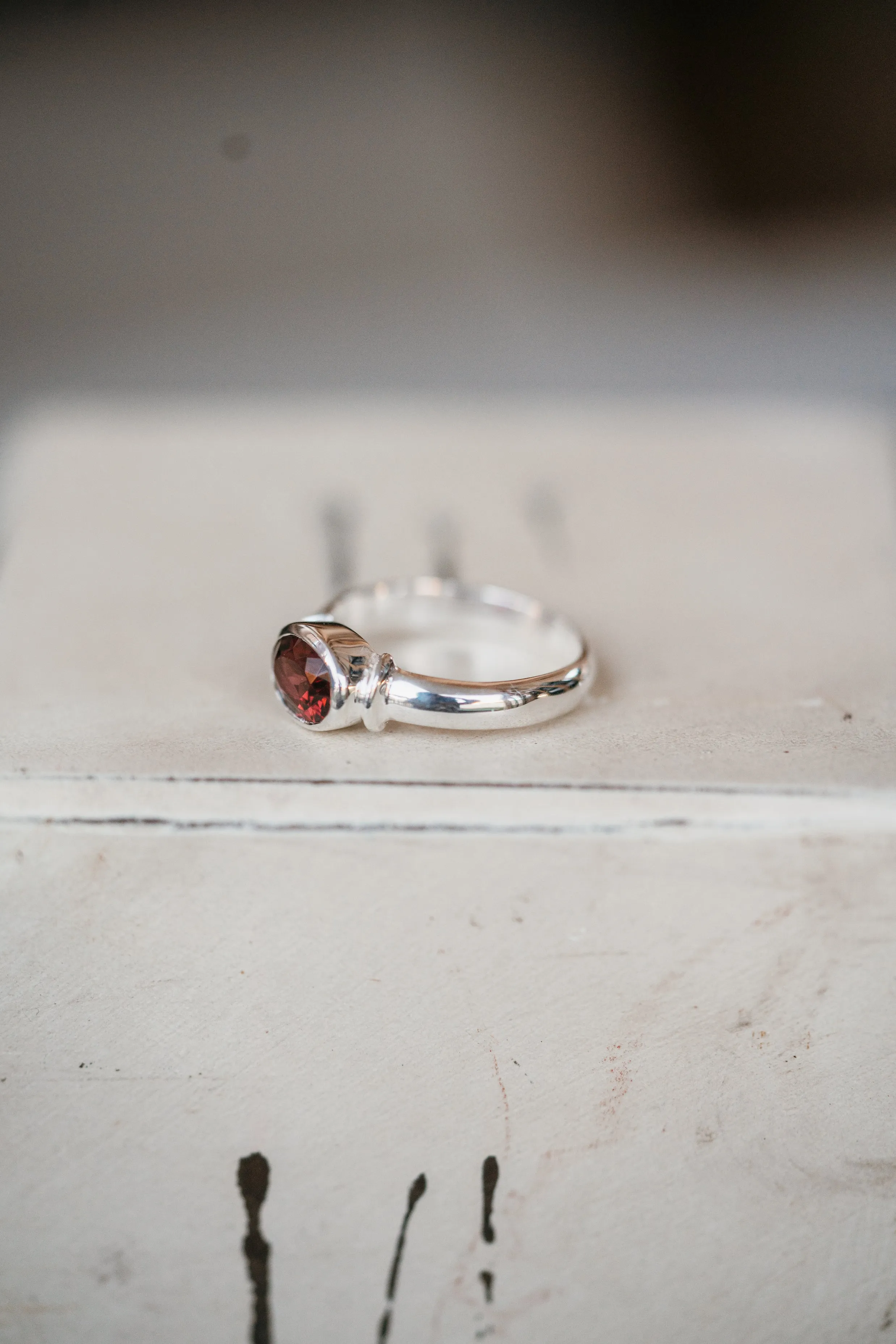 Red Robbie Ring | Red Garnet sold by Goldie Lew product image thumbnail 2