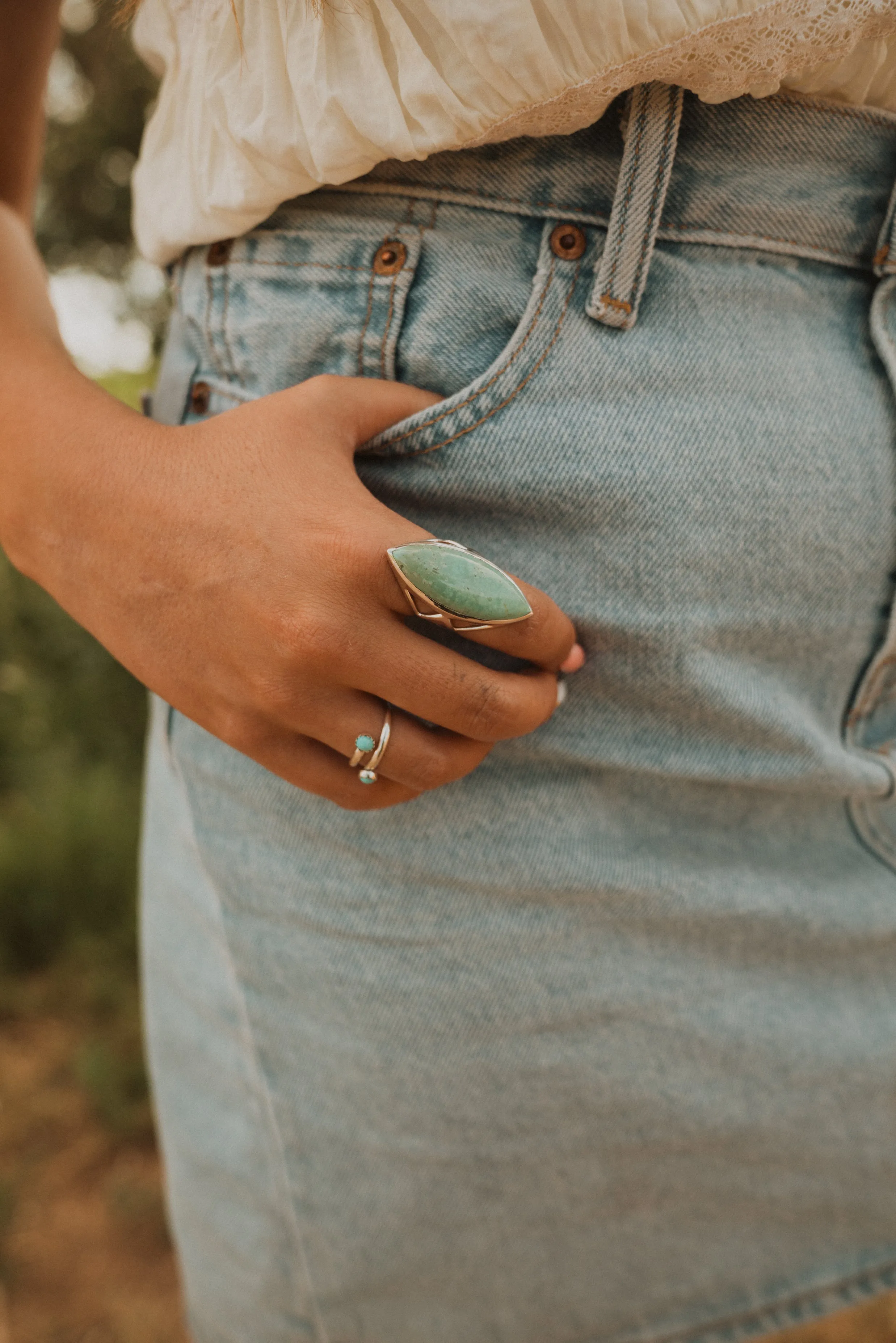 Addie Ring | Amazonite - FINAL SALE sold by Goldie Lew product image thumbnail 5